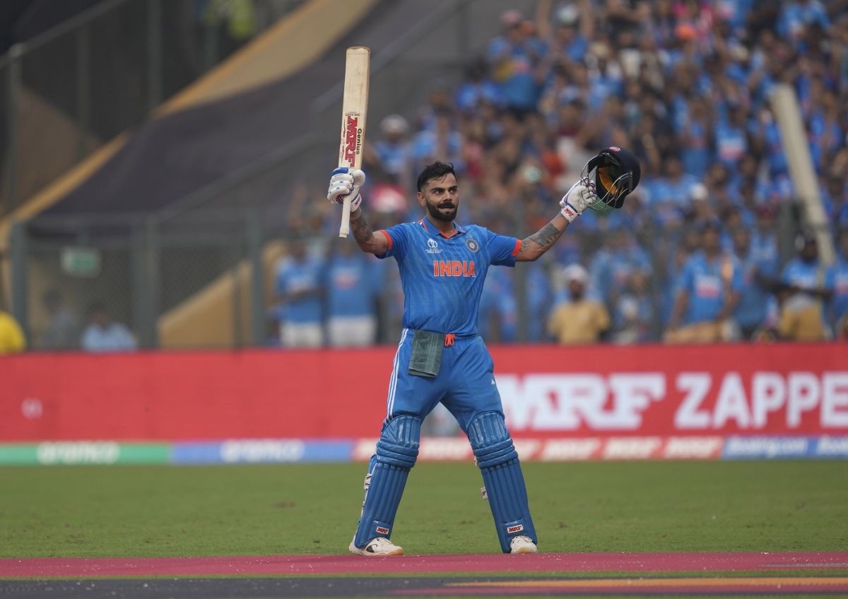 Virat Kohli conquered number 50 in front of a packed Mumbai crowd, World Cup semi-final, Mumbai, November 15, 2023