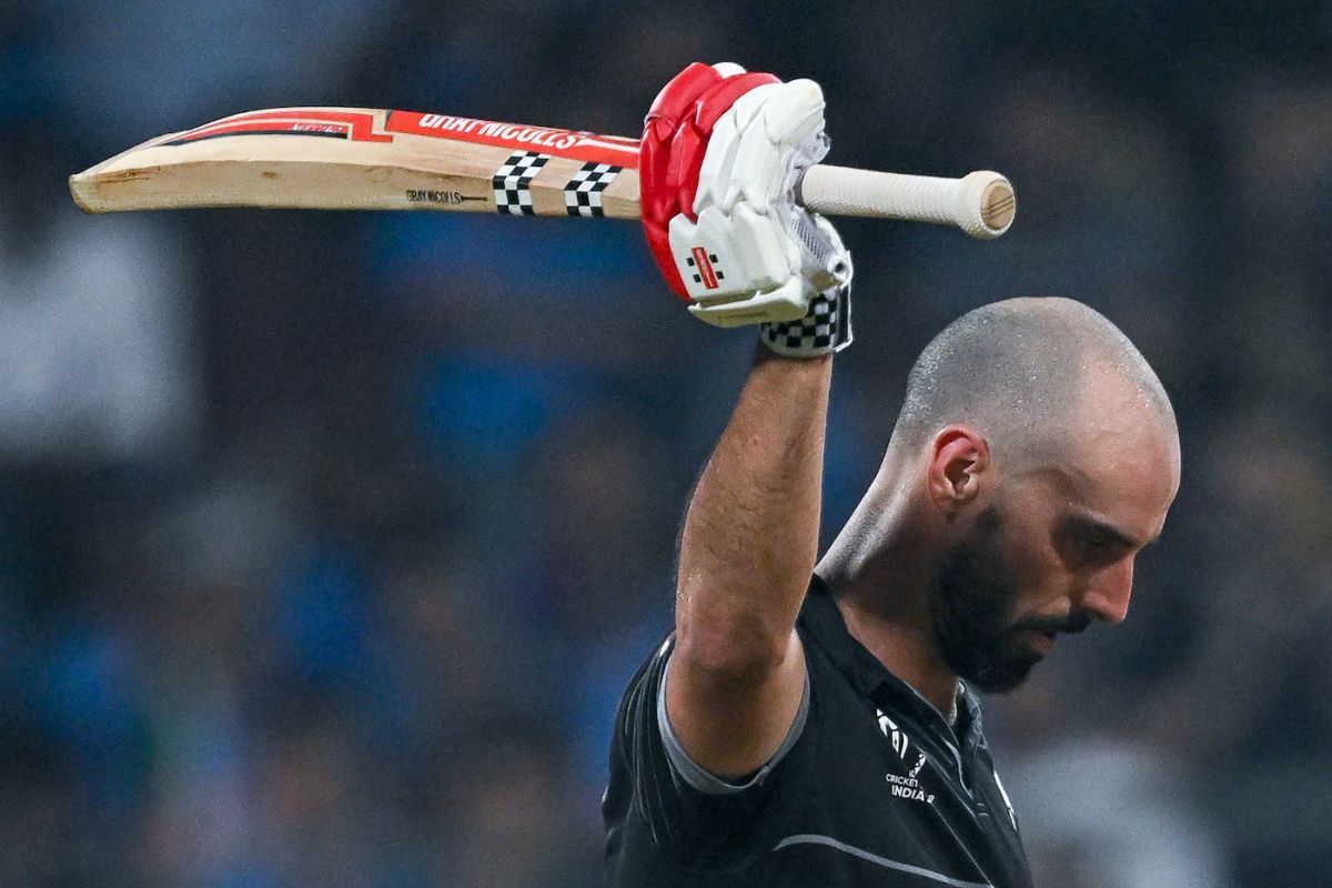 Daryl Mitchell got to his hundred off 85 balls, India vs New Zealand, ICC Men's World Cup 2023, 1st semi-final, Mumbai, November 15, 2023