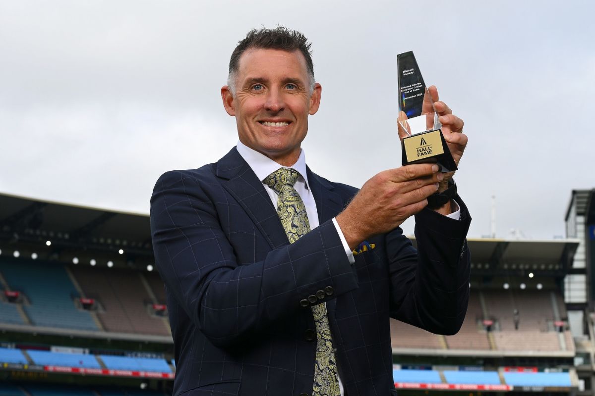 Mike Hussey was inducted into the Australian Cricket Hall of Fame ...