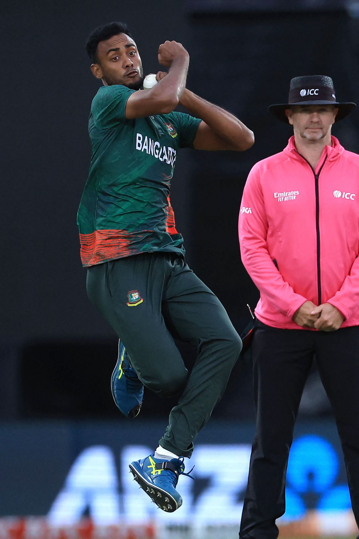 Shoriful Islam caused all sorts of problems for the New Zealand batters, New Zealand vs Bangladesh, 1st T20I, Napier, December 27, 2023