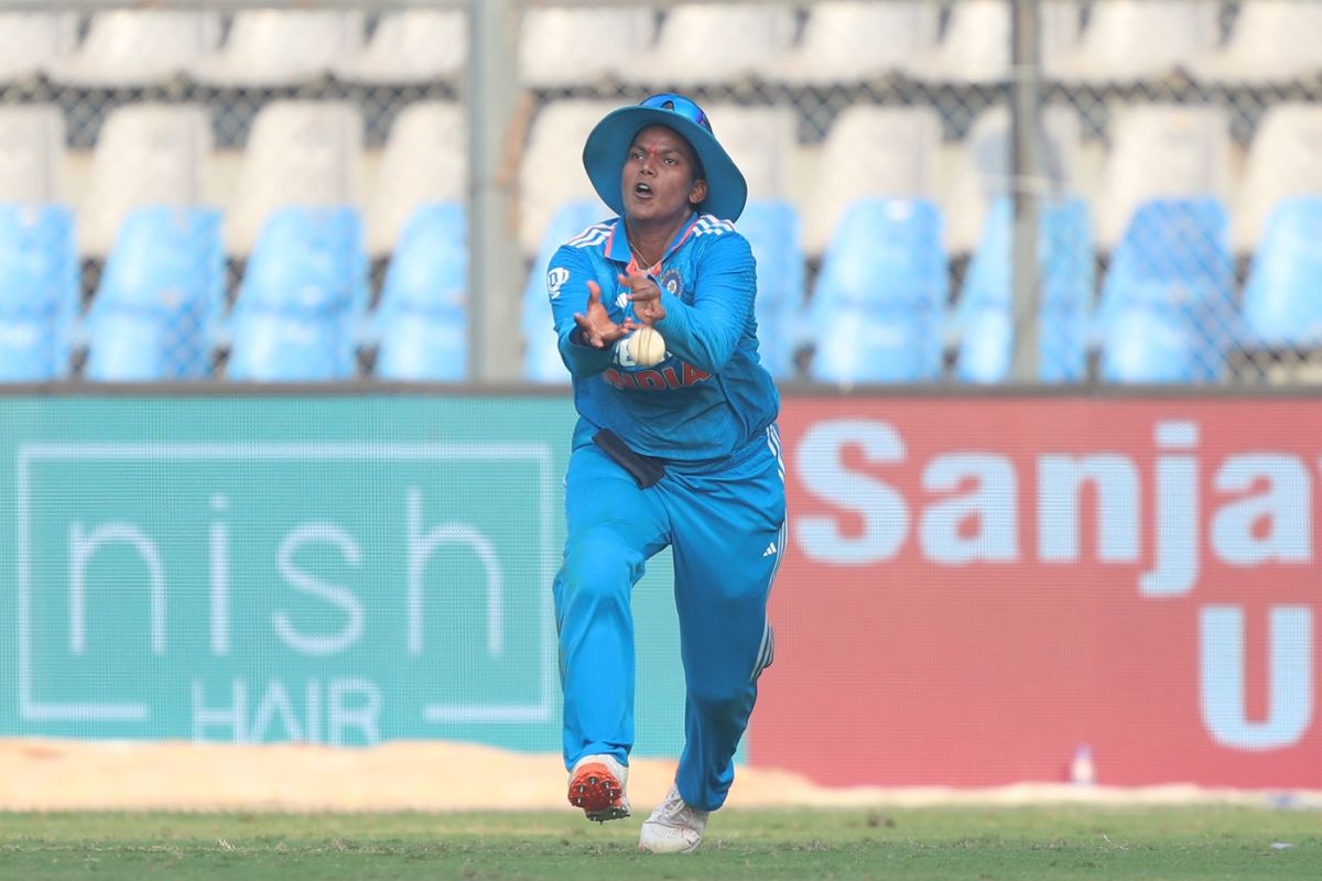 Deepti Sharma with one of India's seven dropped catches