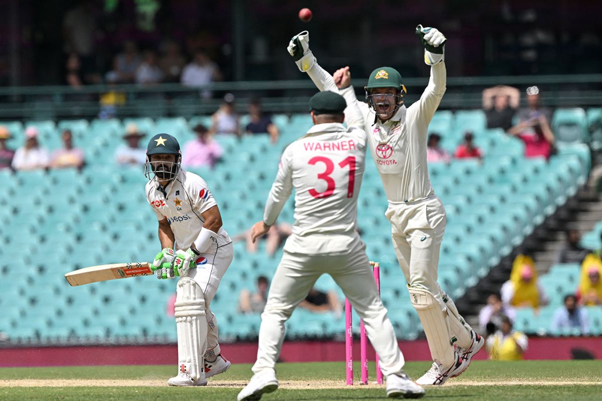David Warner held a catch at leg slip