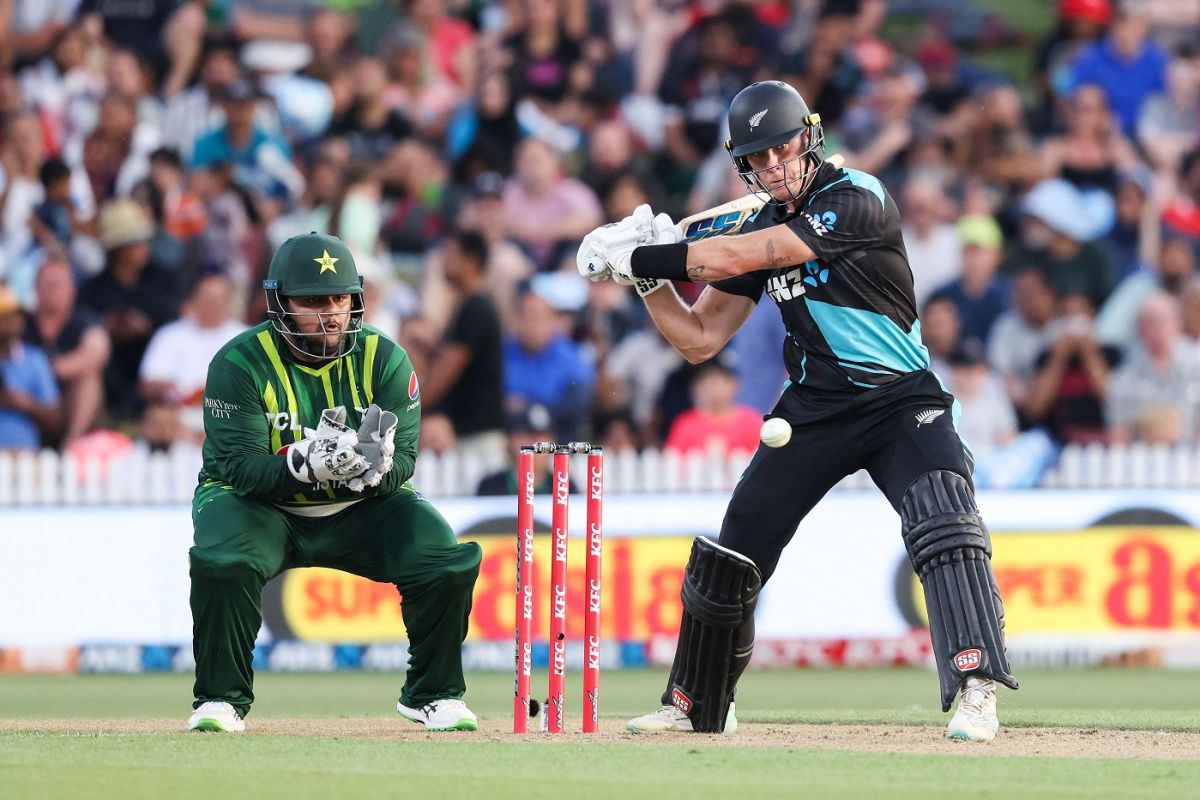 Abbas Afridi celebrates after castling Daryl Mitchell | ESPNcricinfo.com