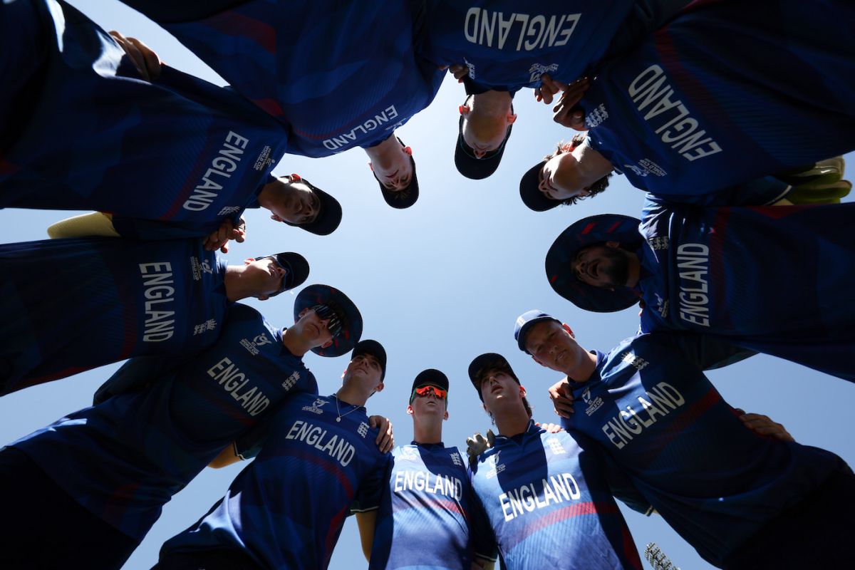 The Men s Under 19 World Cup Trophy Is Displayed Groundside 