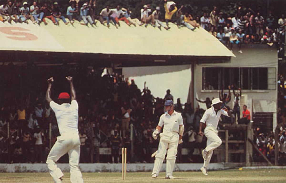 The greatest over of all time? Geoff Boycott bowled by Michael Holding for 0, West Indies v England, 3rd Test, Barbados, March 14, 1981