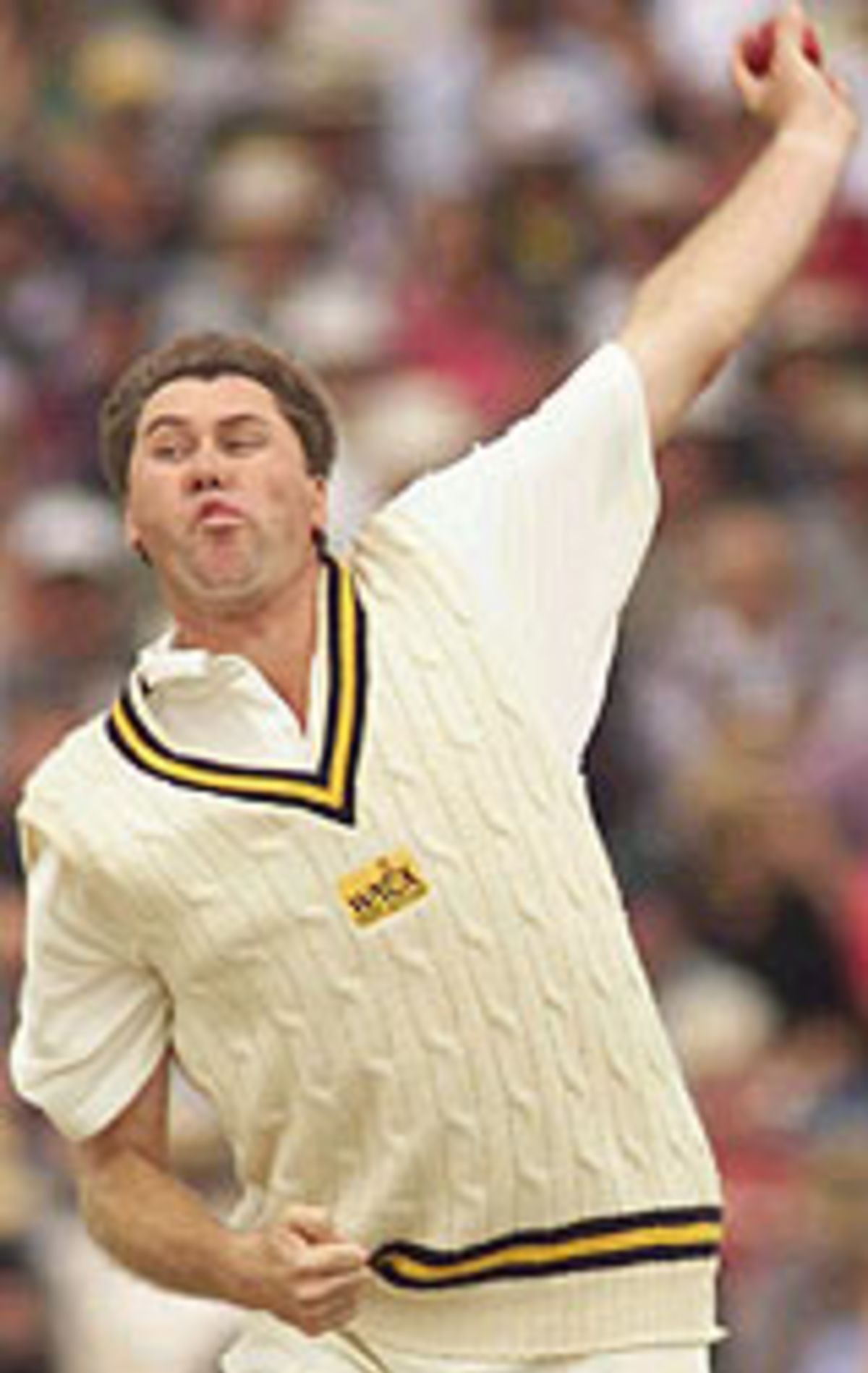 Bruce Reid about to let go