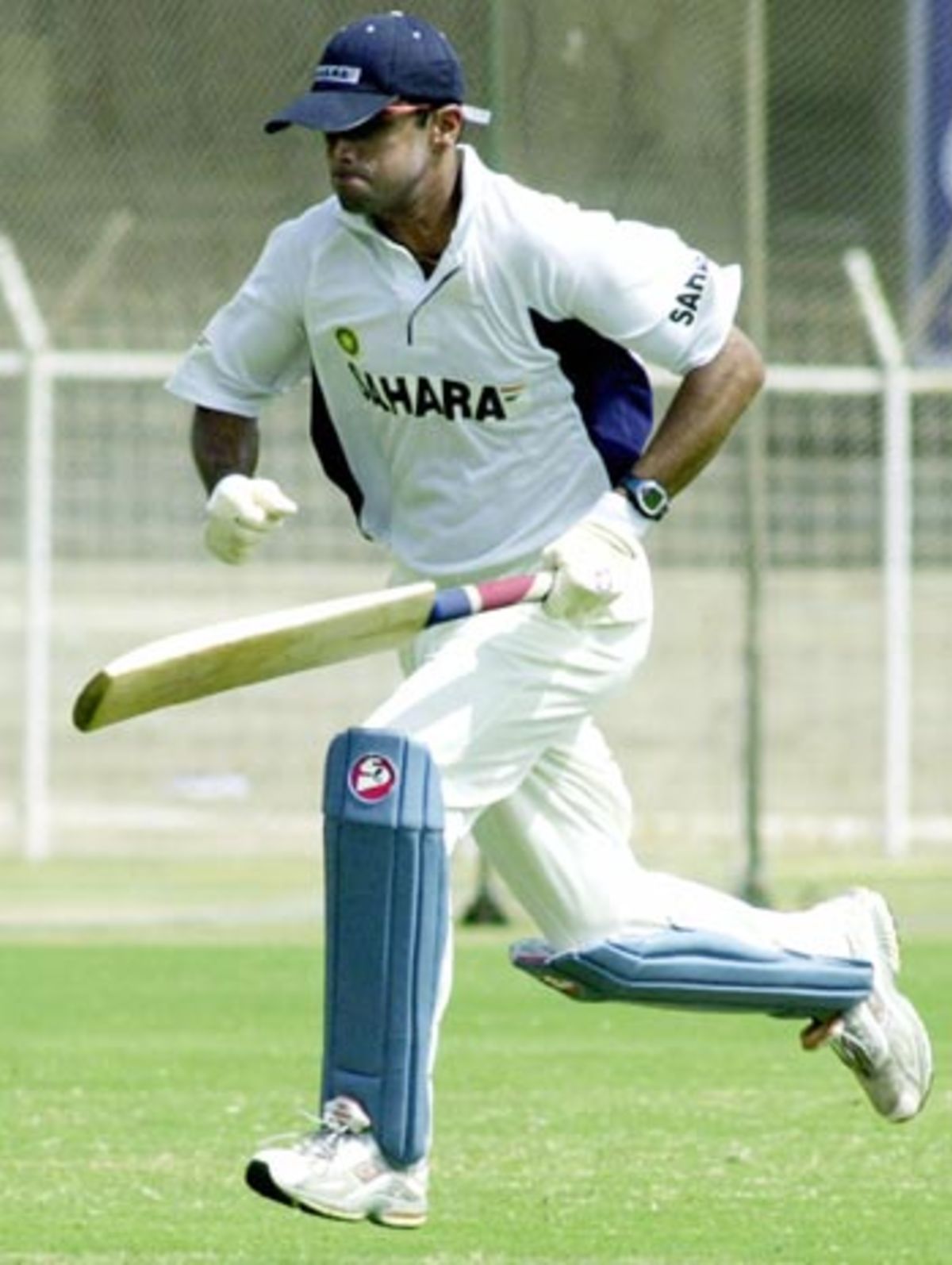 Rahul Dravid running in the nets