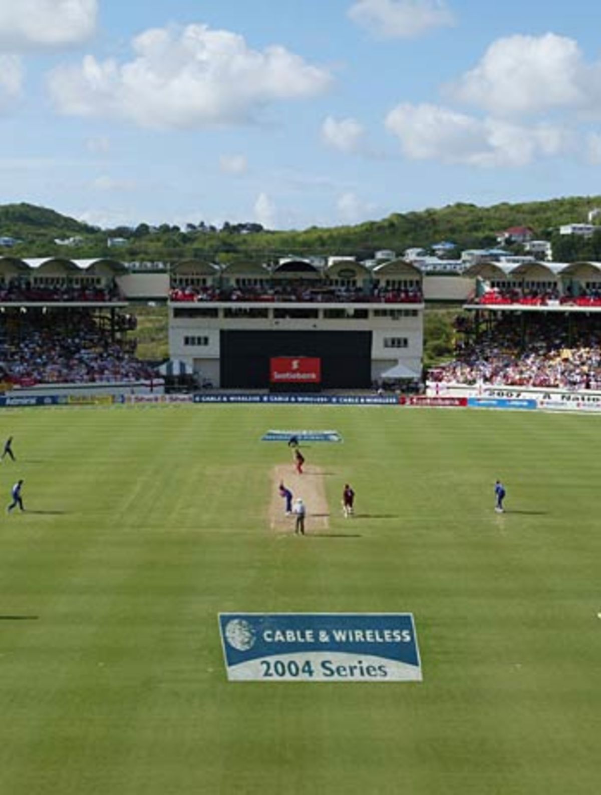 A general veiw of the Beausejour cricket ground, St. Lucia