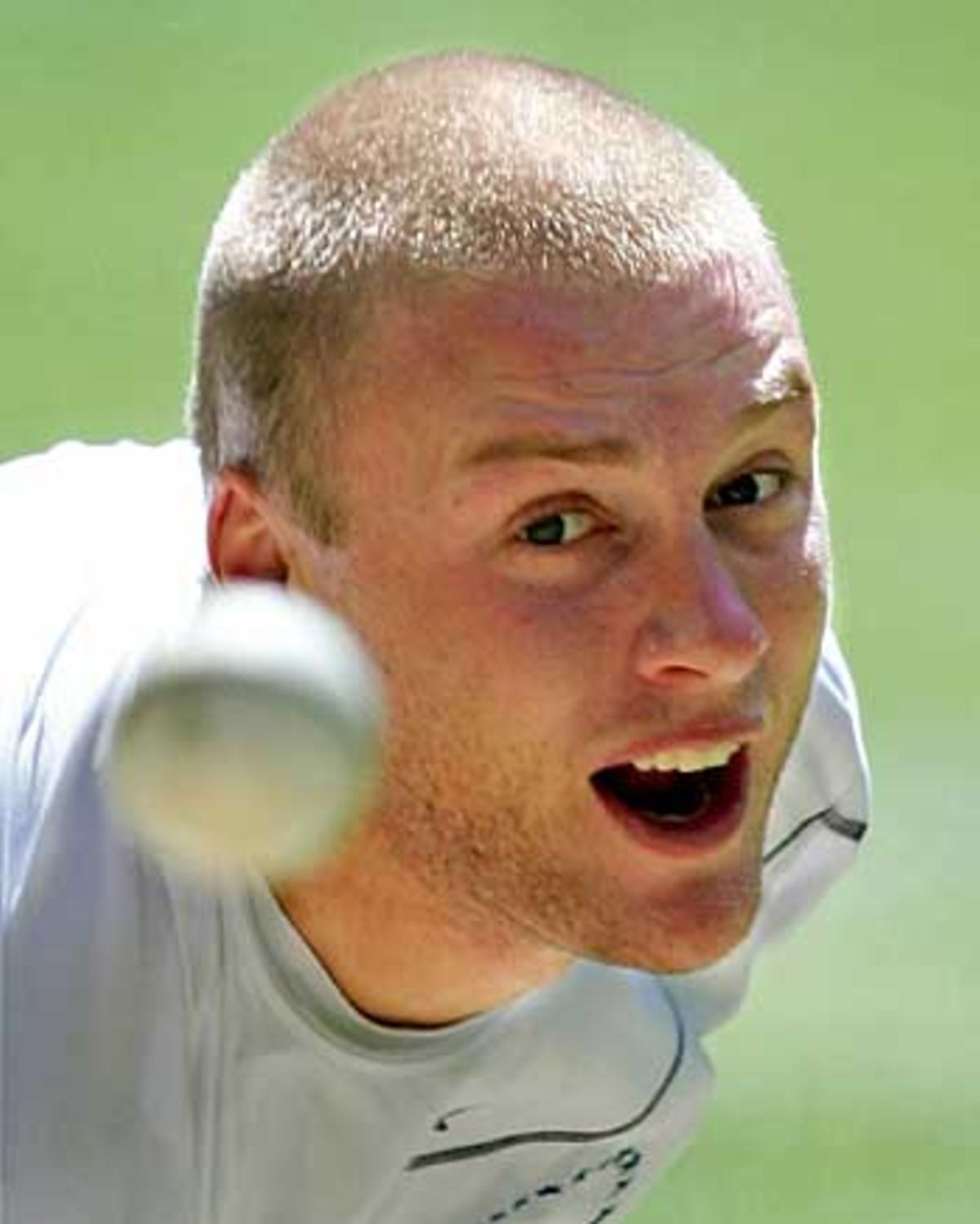 Andrew Flintoff chats with John Wright