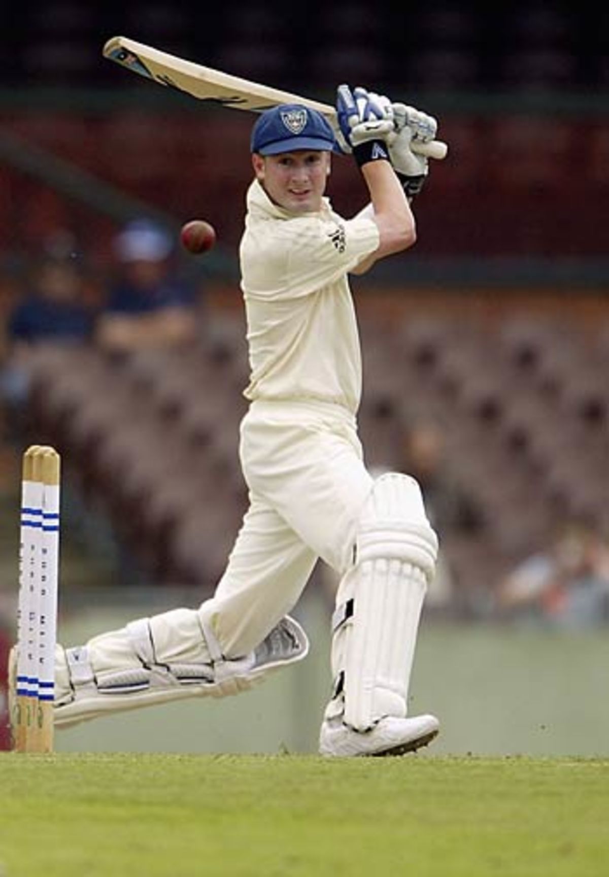 Michael Clarke cuts during his partnership with Simon Katich