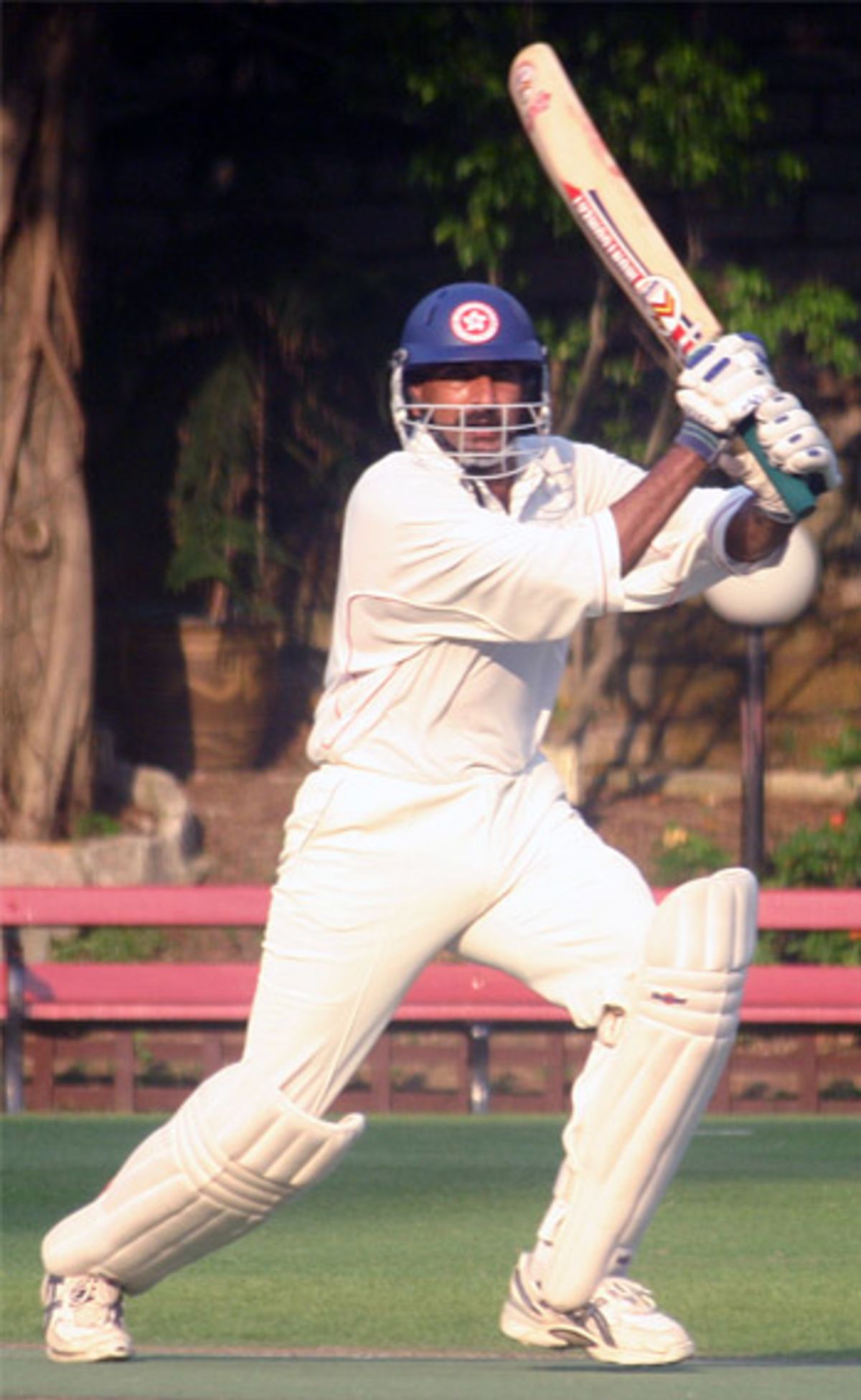 Afzaal Haider batting during the 2005 Chris Collins Memorial Cup match ...