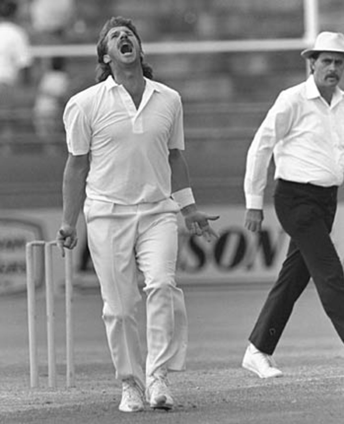 Frustration for Ian Botham while playing for Queensland