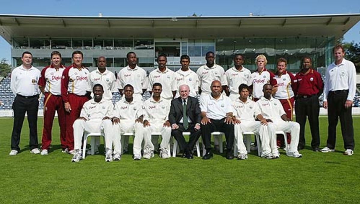 West Indies pose with John Howard, the prime minister of Australia ...