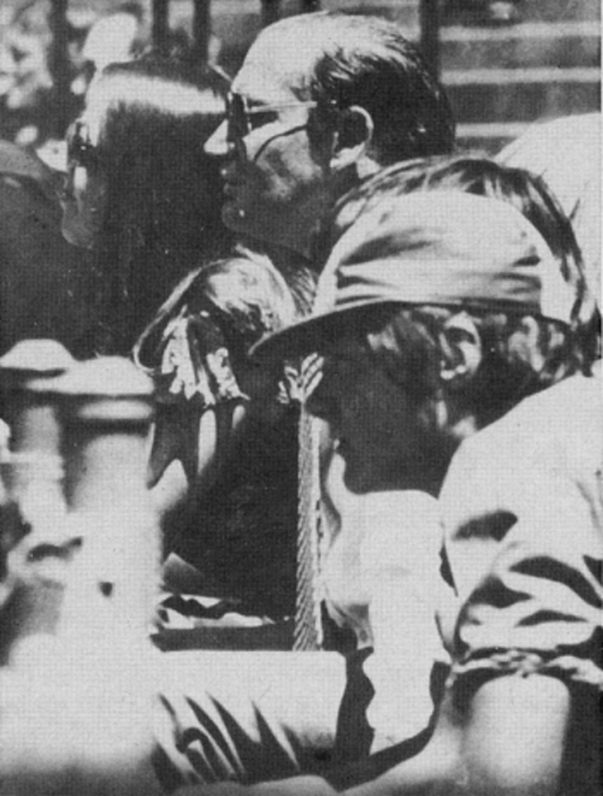 Kerry Packer watches a trial match for WSC