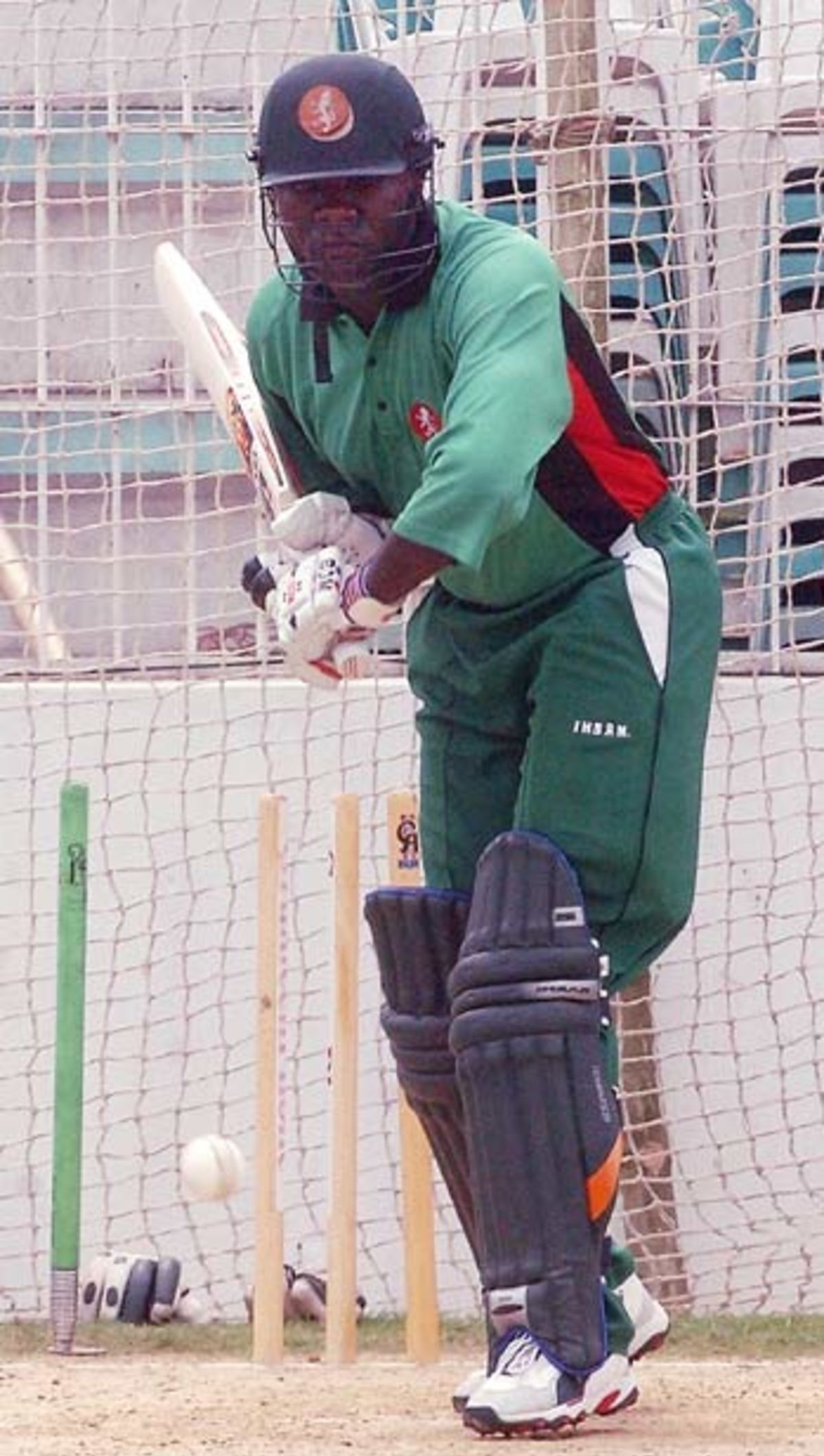 Steve Tikolo, Kenya's captain, in the nets, Bogra, March 16, 2006