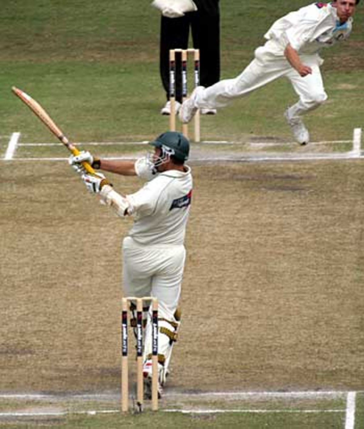 Fires burn in the stands