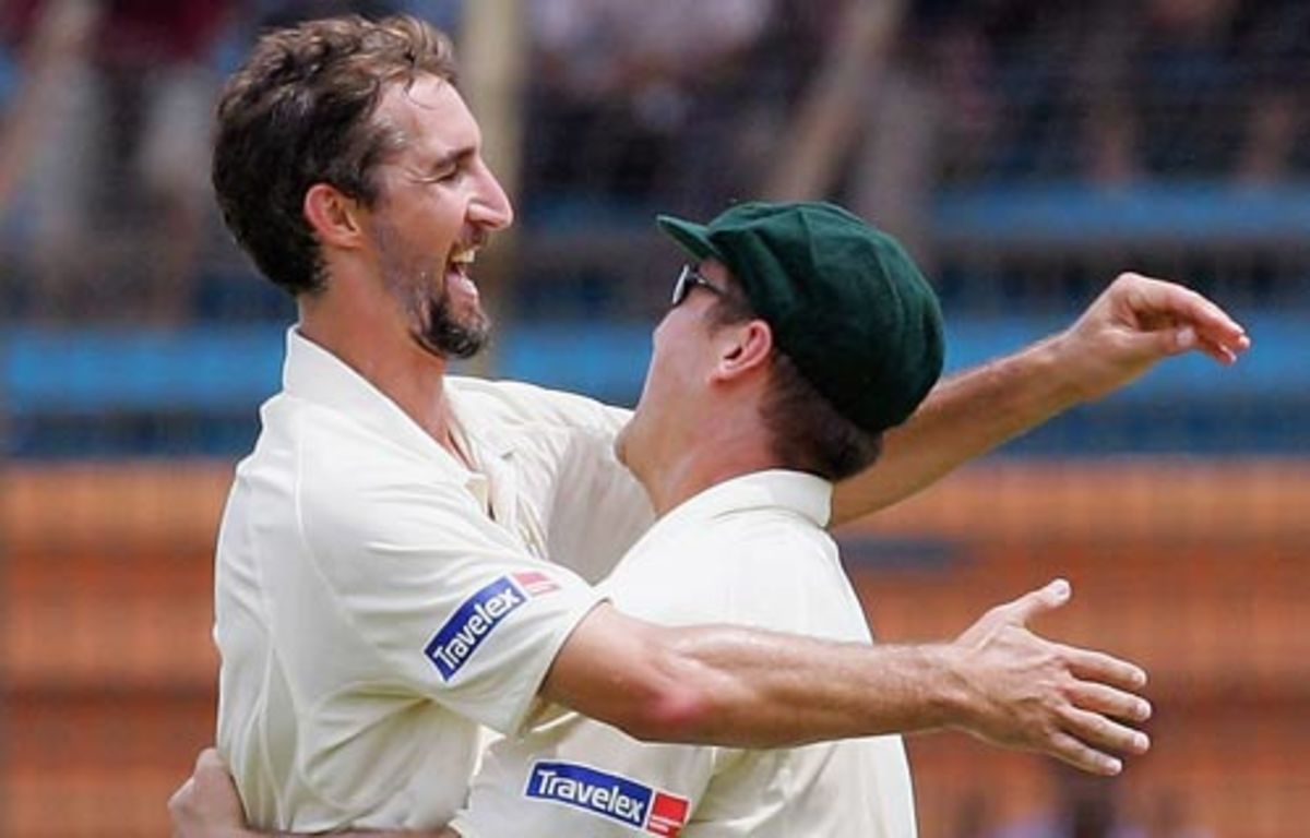 Jason Gillespie Celebrates The Wicket Of Javed Omar 8103