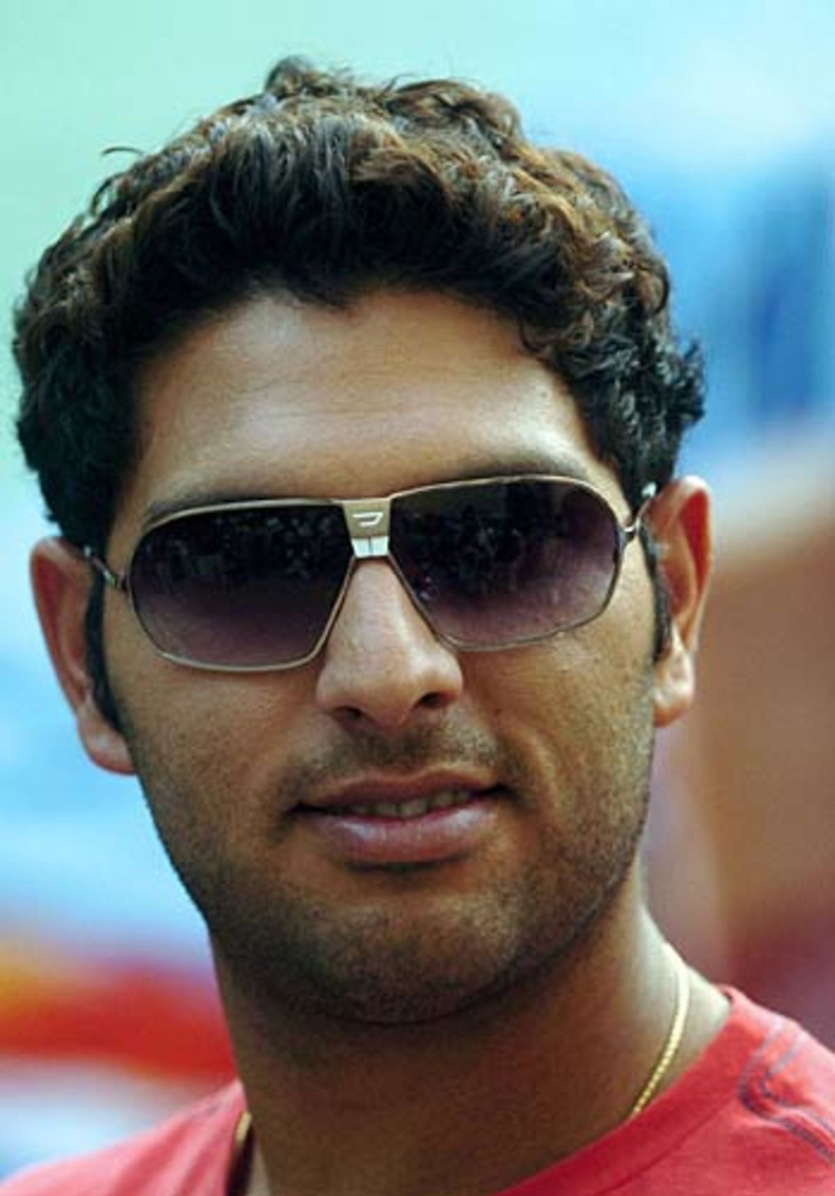 Yuvraj Singh poses during a press conference in New Delhi 