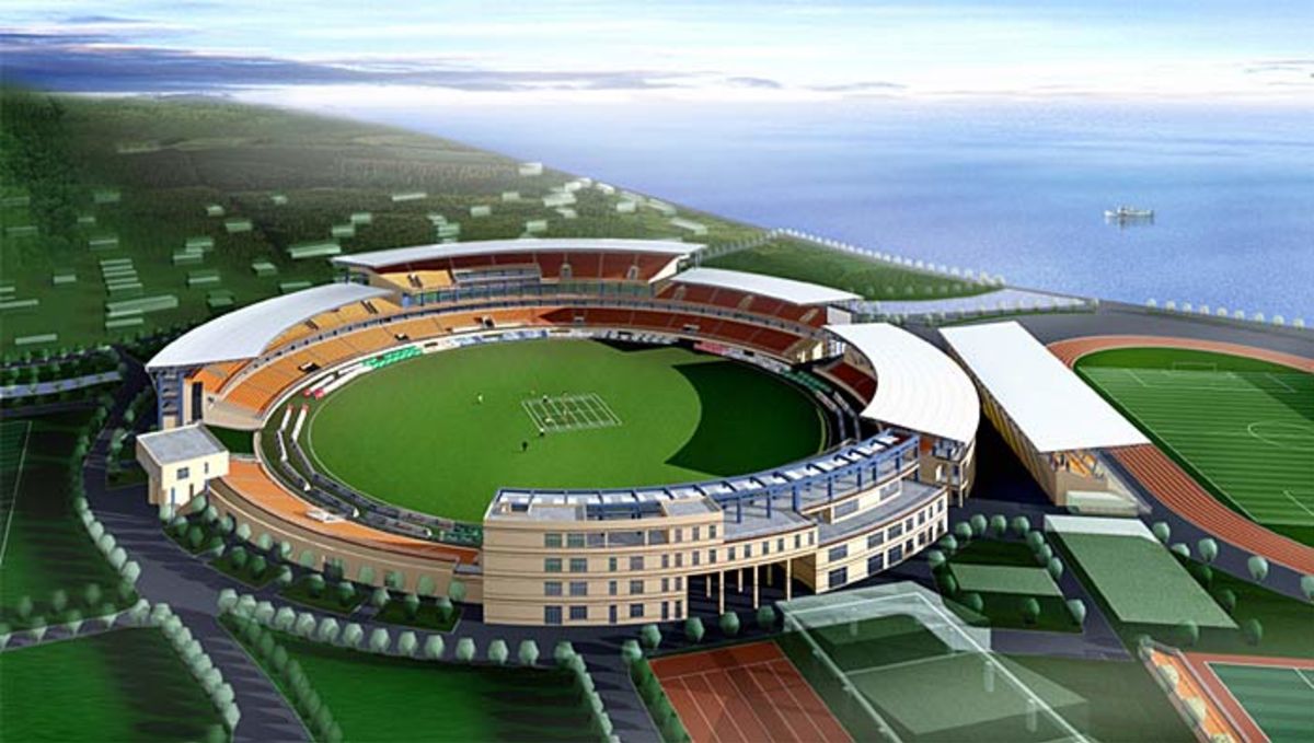 Artists Impression Of The Queens Park Stadium St Georges Grenada 7775