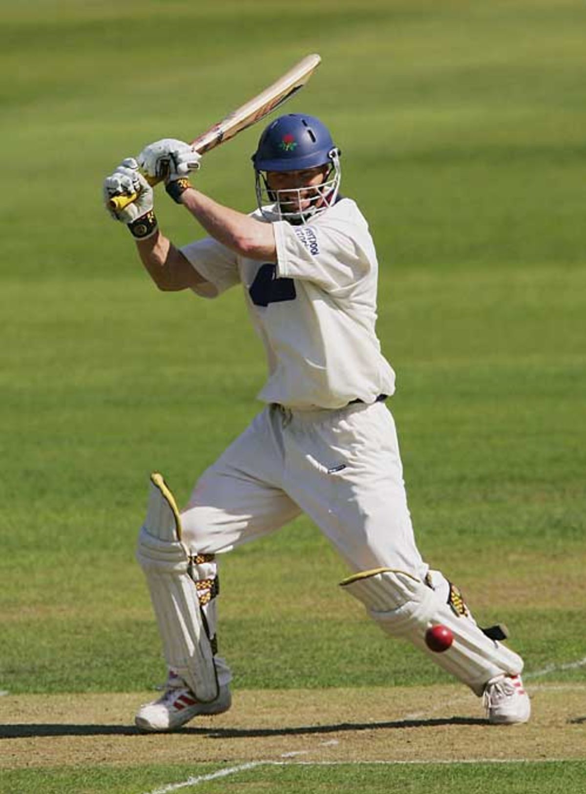 Iain Sutcliffe drives on the first morning at Blackpool | ESPNcricinfo.com