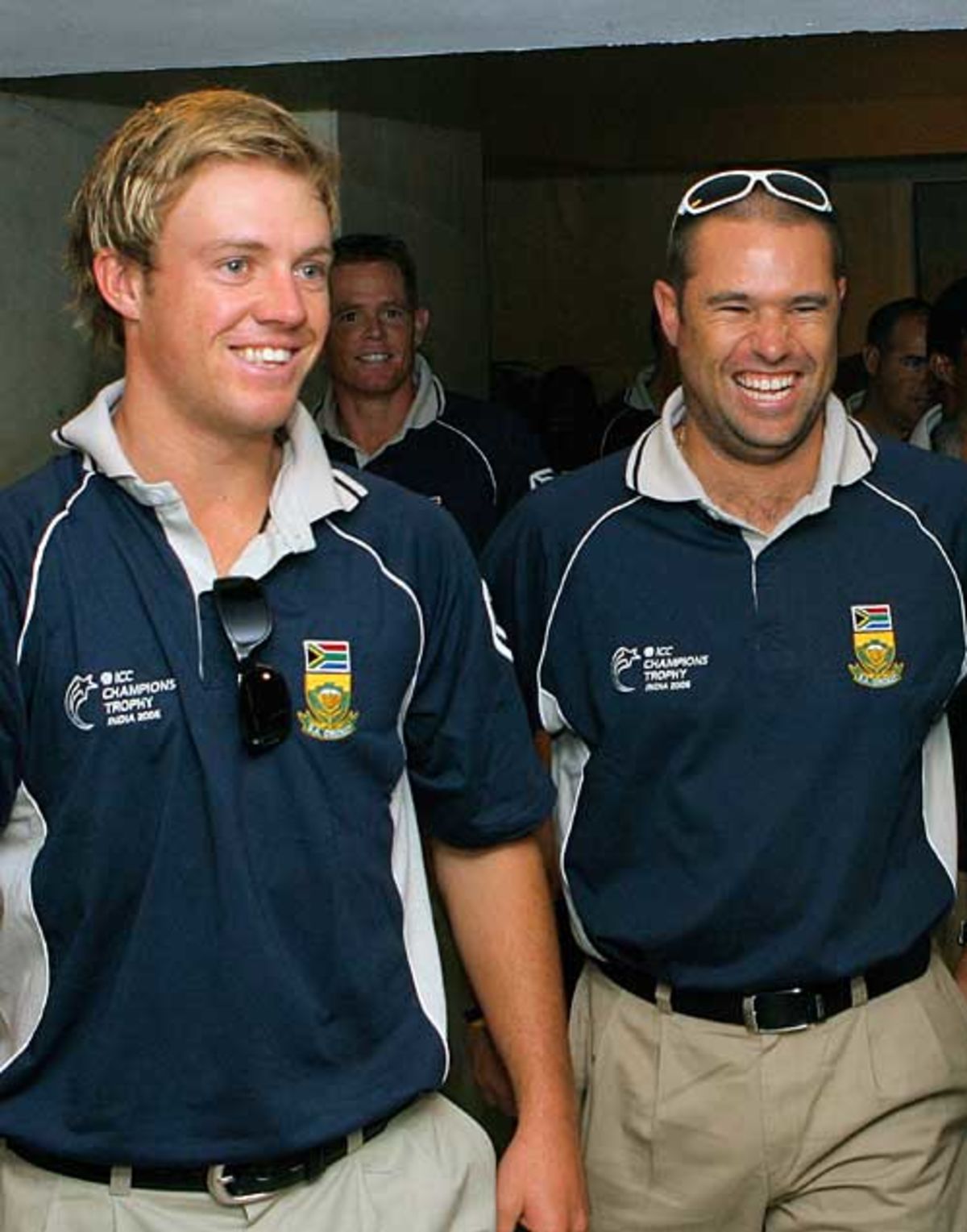 AB de Villiers and Andrew Hall are all smiles as South Africa touch ...