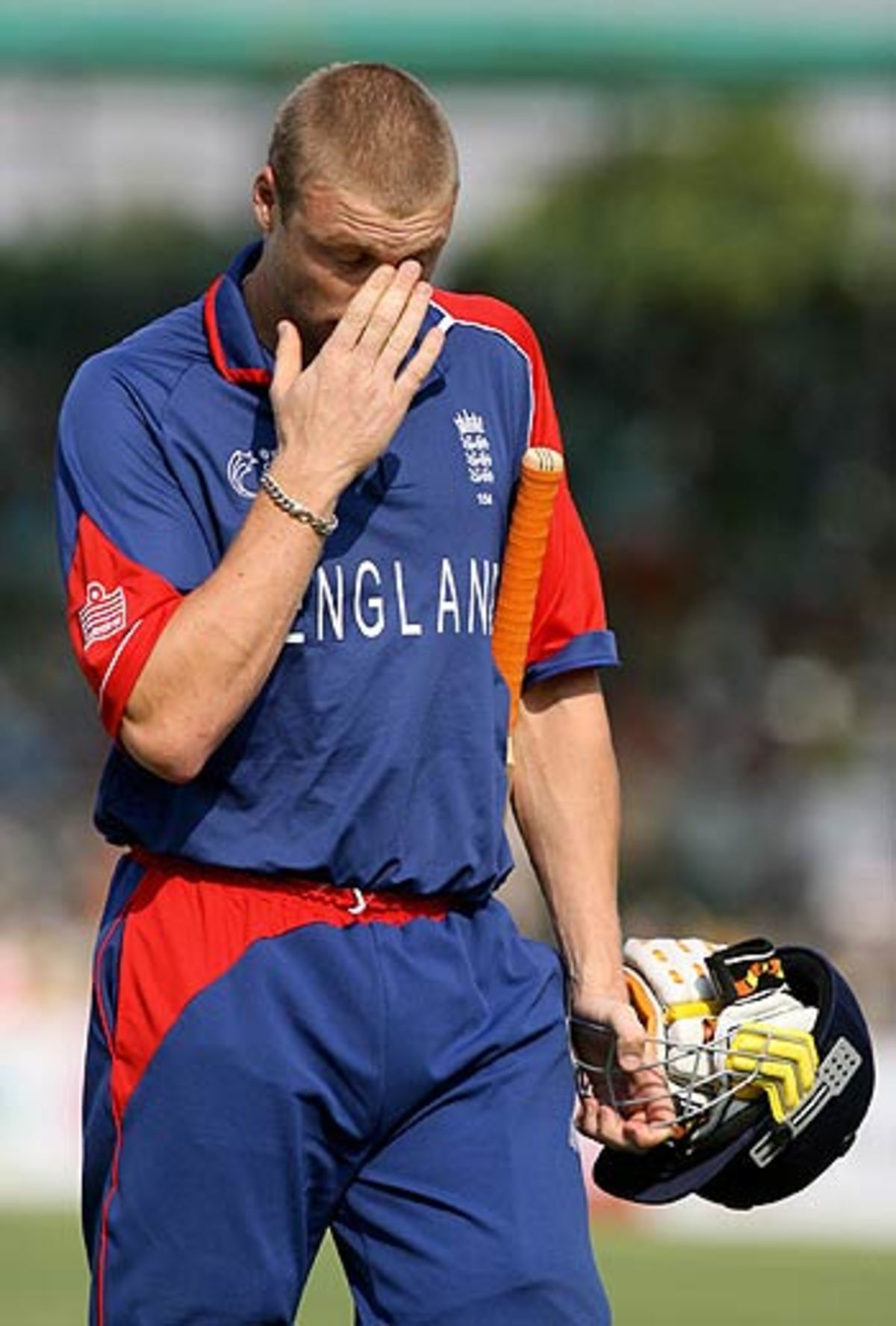 The decision to send Andrew Flintoff at No.3 fell flat in England's face, India v England, 1st match, Champions Trophy, Sawai Mansingh Stadium, Jaipur, October 15, 2006