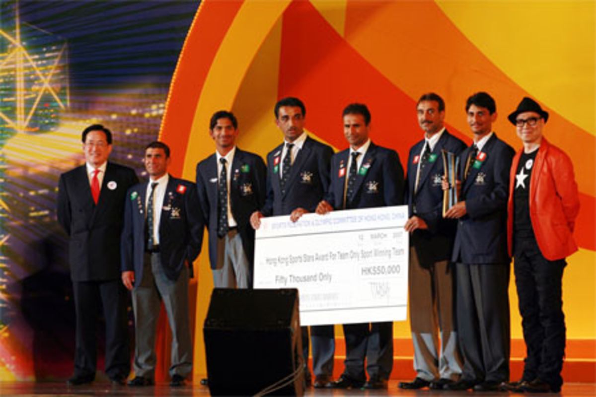The Hong Kong Cricket Team wins the Hong Kong Sports Stars Award for