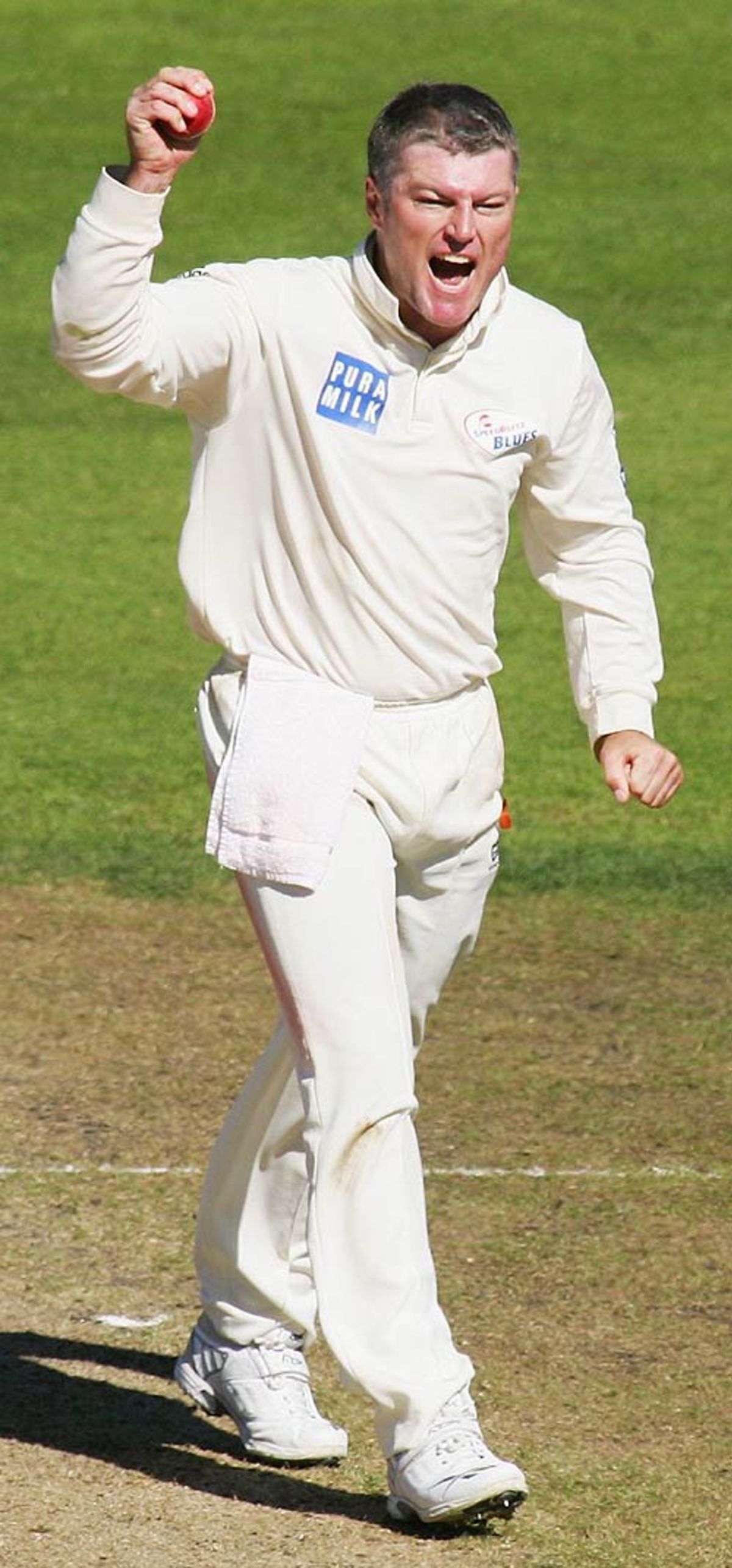 Stuart MacGill puts all his effort into a delivery