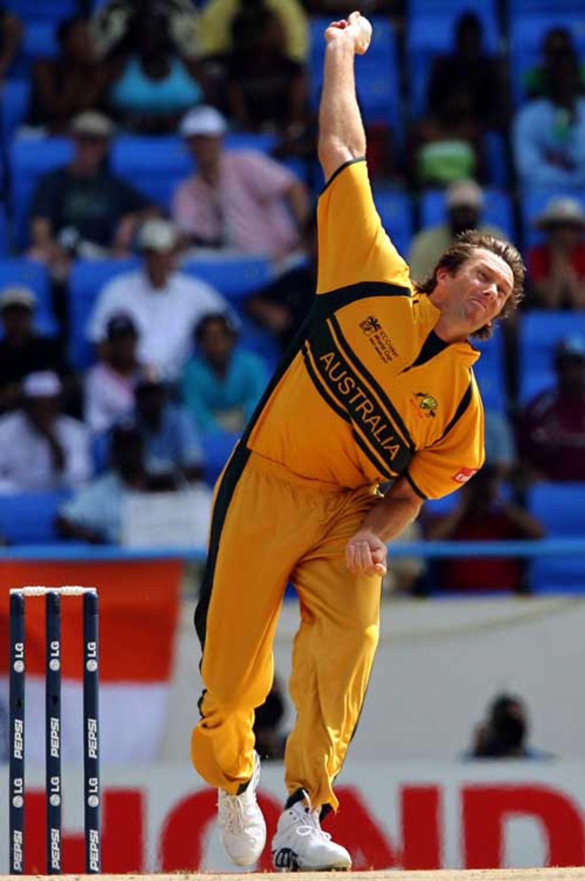 Glenn McGrath wasted little time, picking up three quick wickets |  