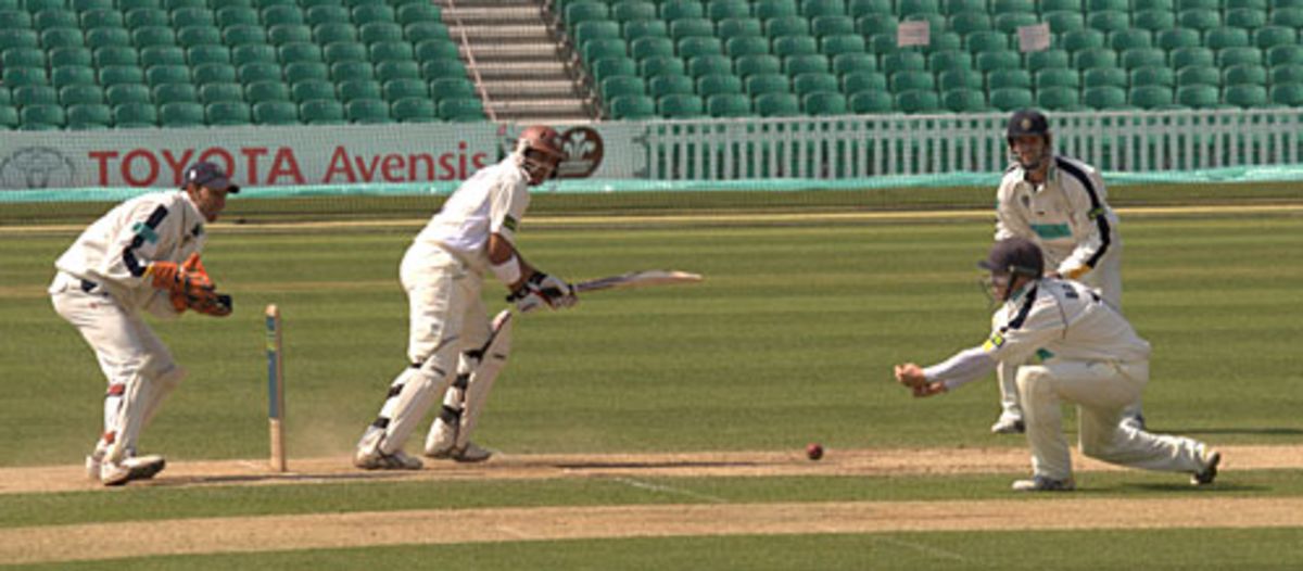 Michael Brown drops Mark Butcher off Shane Warne, Surrey v Hampshire, The Oval, April 28, 2007