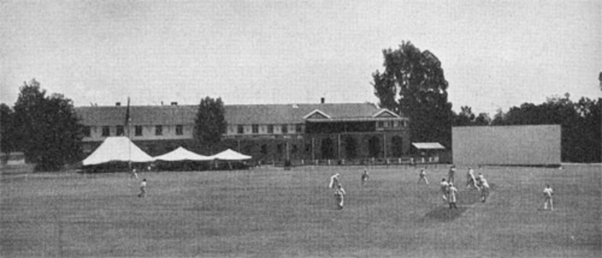 Officials v Settlers match in progress at Nairobi Gymkhana in 1937