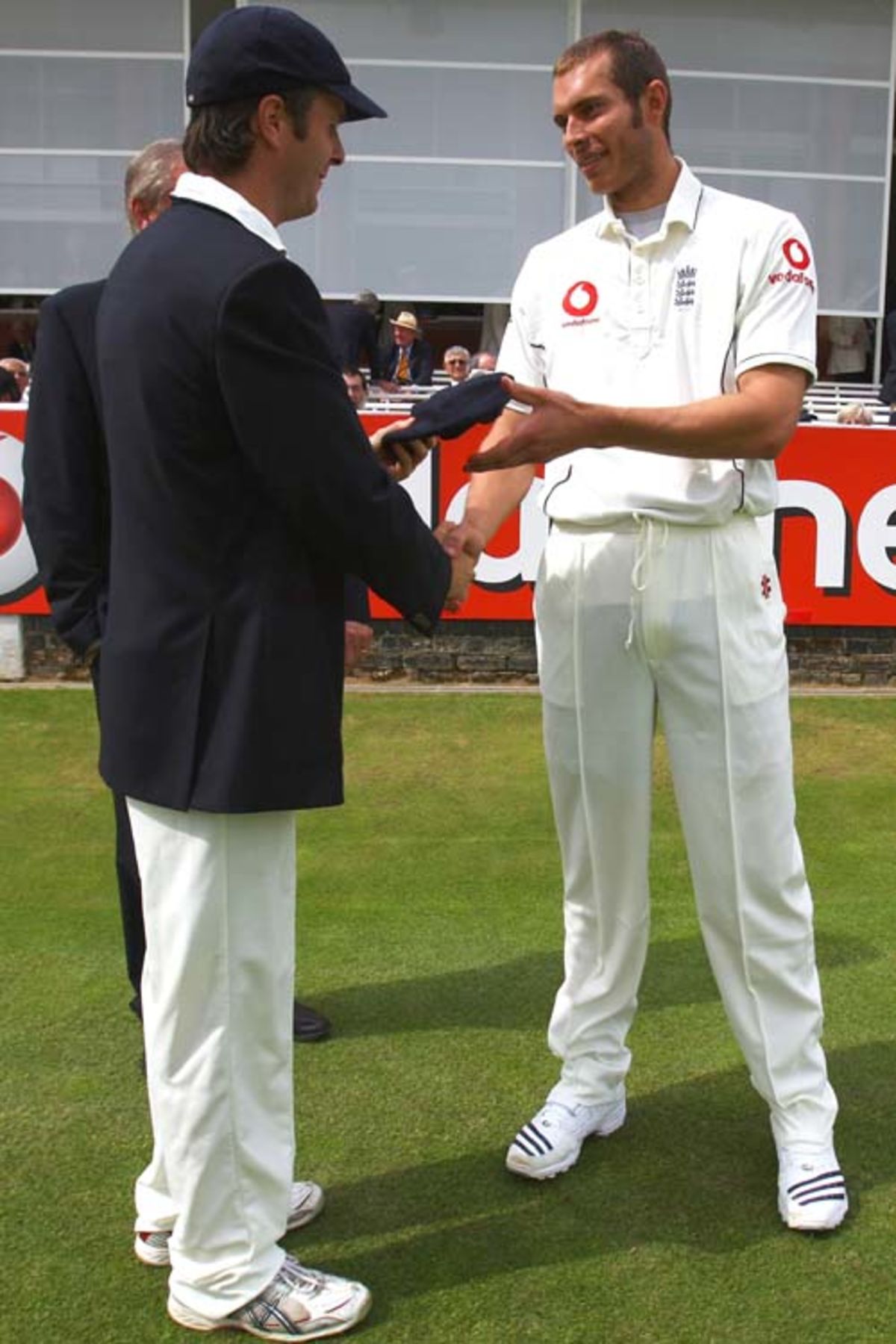 Michael Vaughan presents Chris Tremlett his Test cap | ESPNcricinfo.com