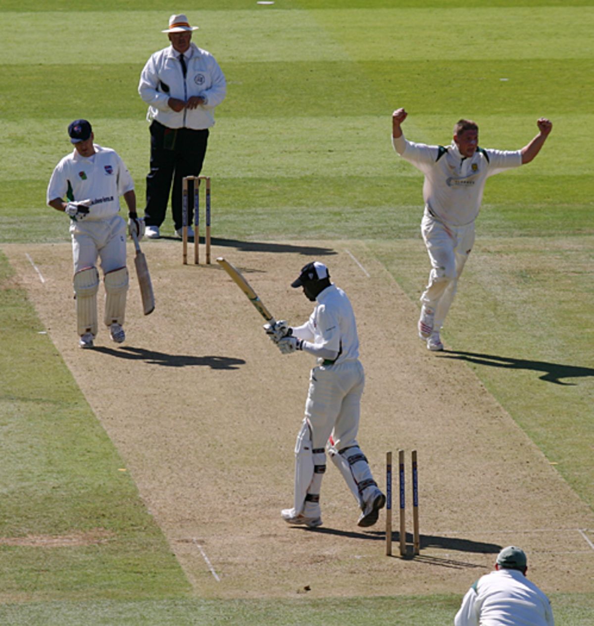 Simon Renshaw cleans up Ruel Brathwaite
