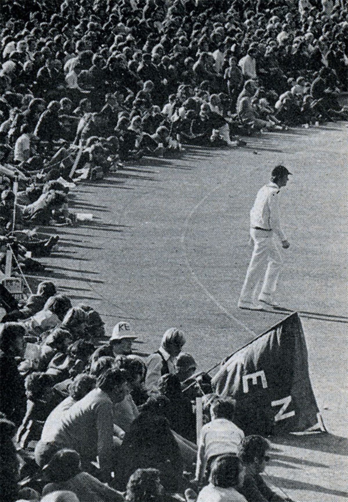 Mike Denness lifts the John Player League trophy in 1972