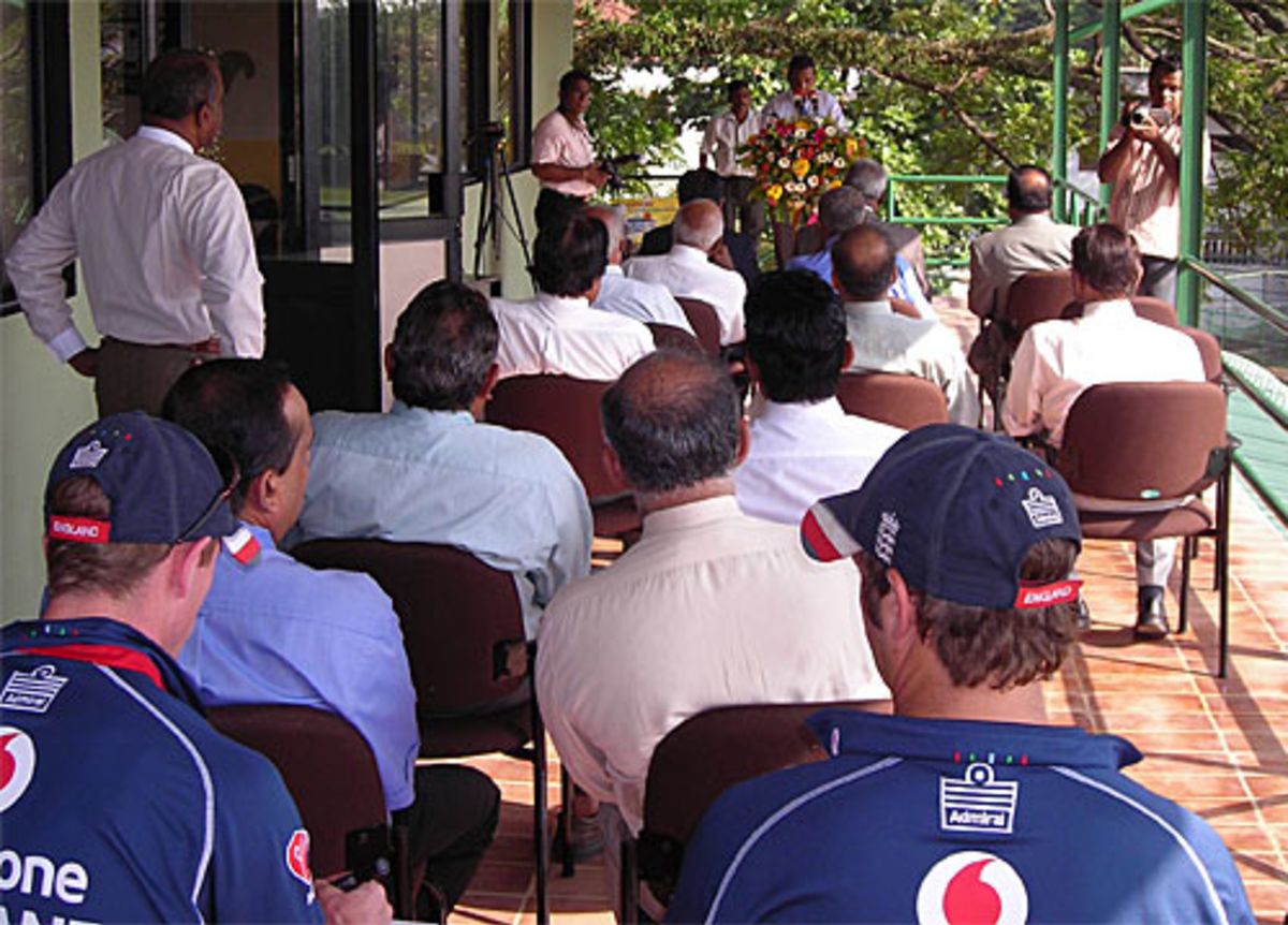 The new pavilion at the Nondescripts Cricket Club in Colombo is formally opened, Sri Lanka Cricket Board President's XI v England XI, Colombo, November 25, 2007