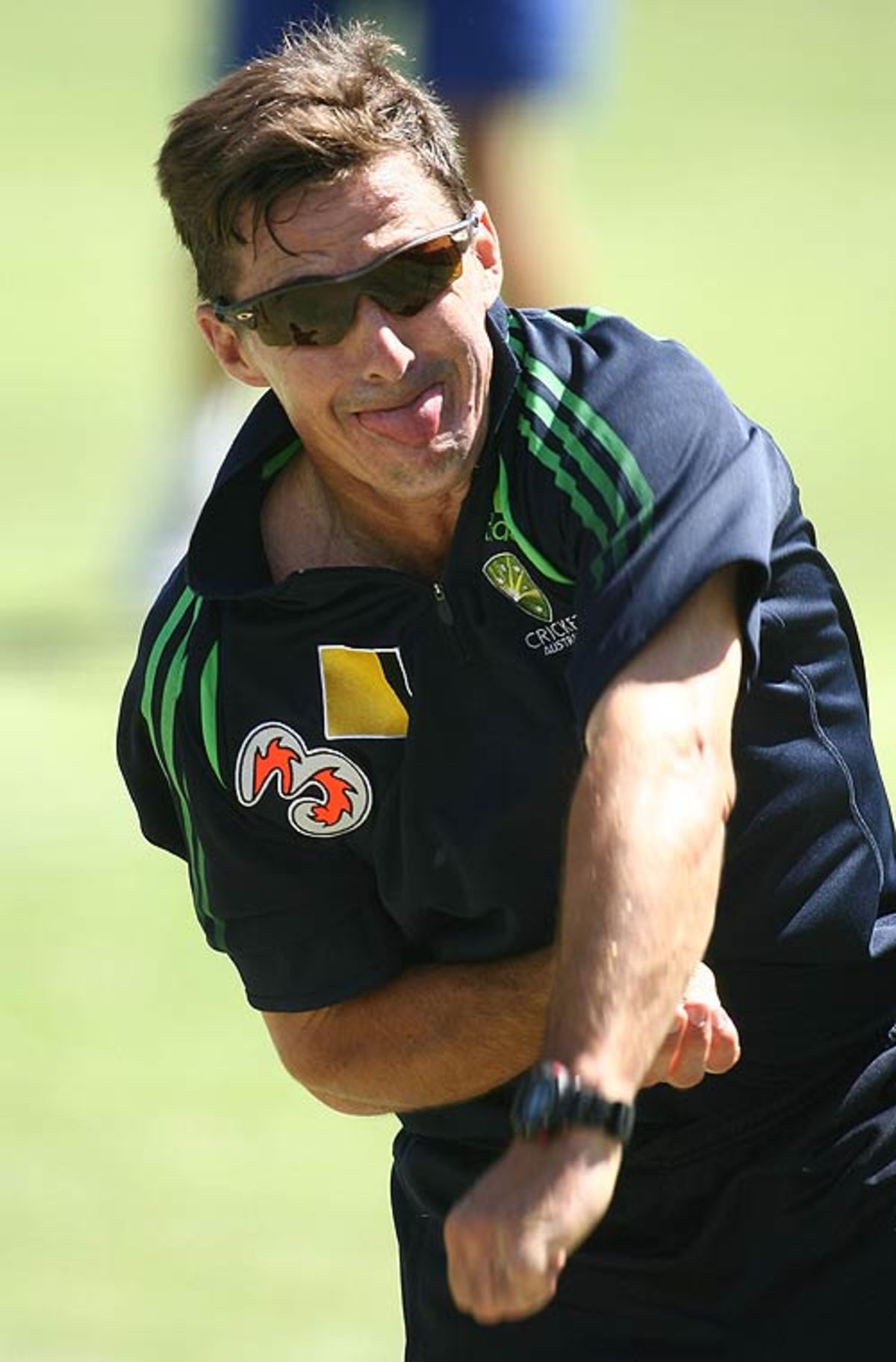 Brad Hogg At Australia's Practice Session 