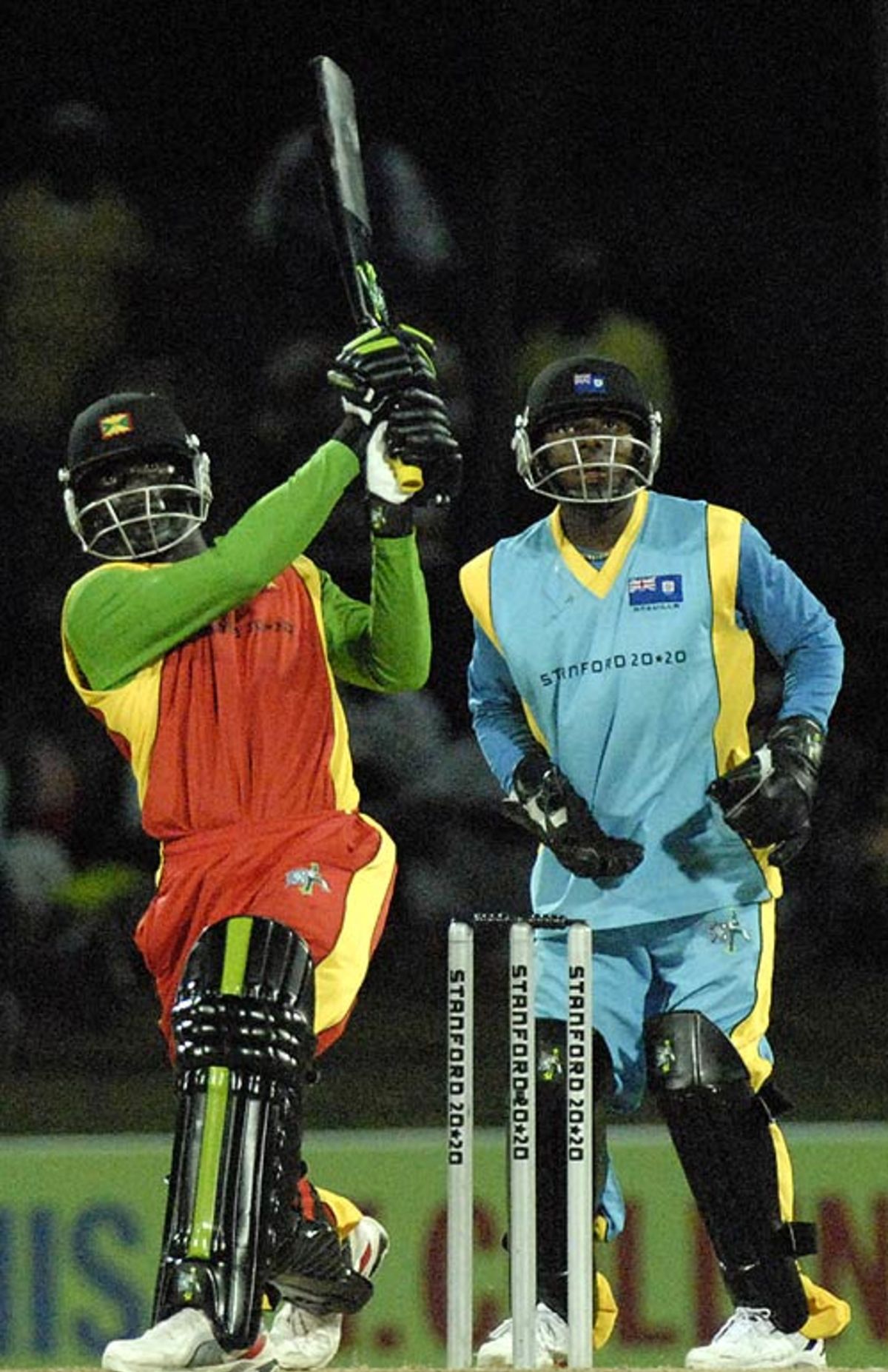 Nelon Pascal and Andre Fletcher celebrate a strike