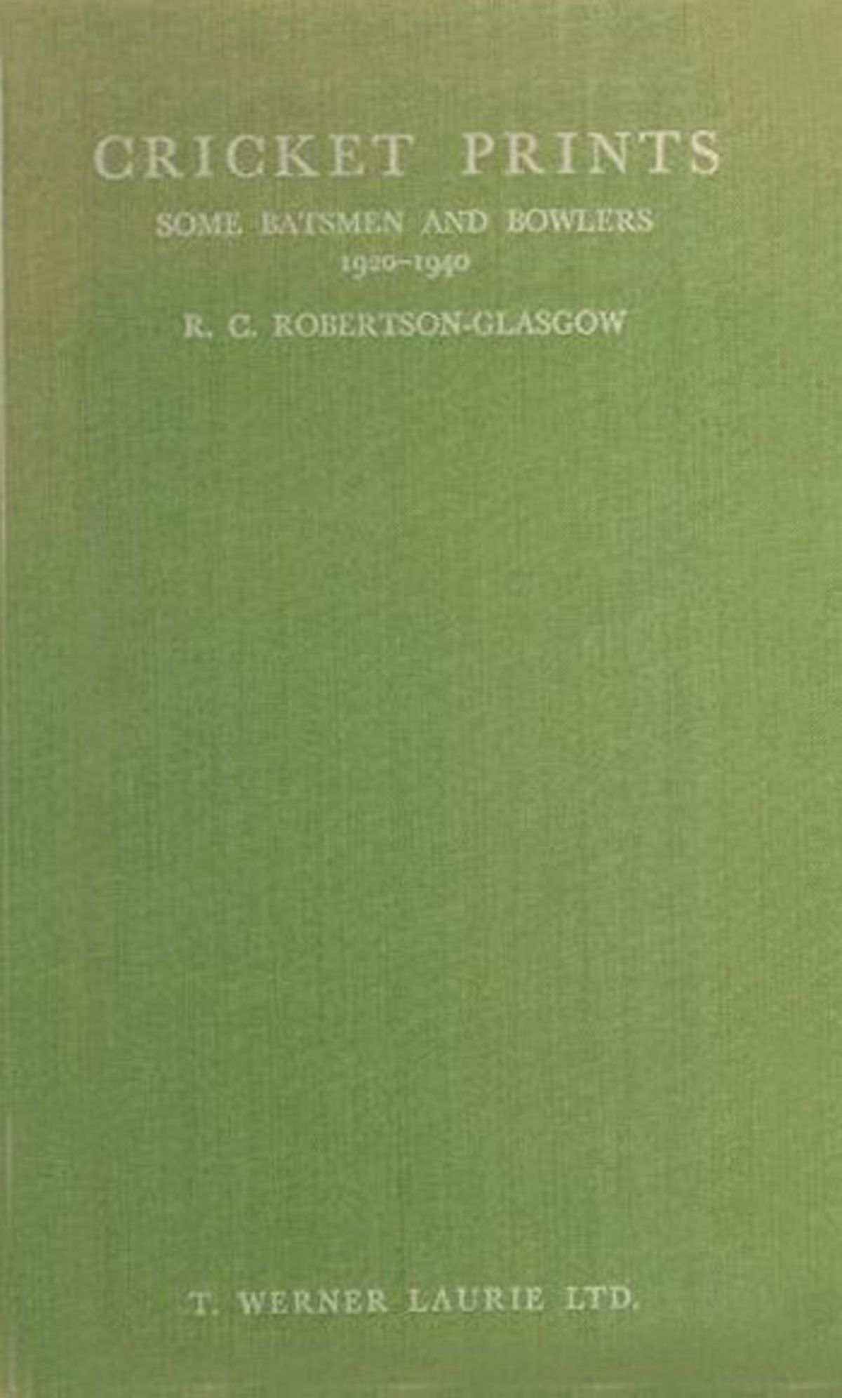 Cover of Cricket Prints by RC Robertson Glasgow