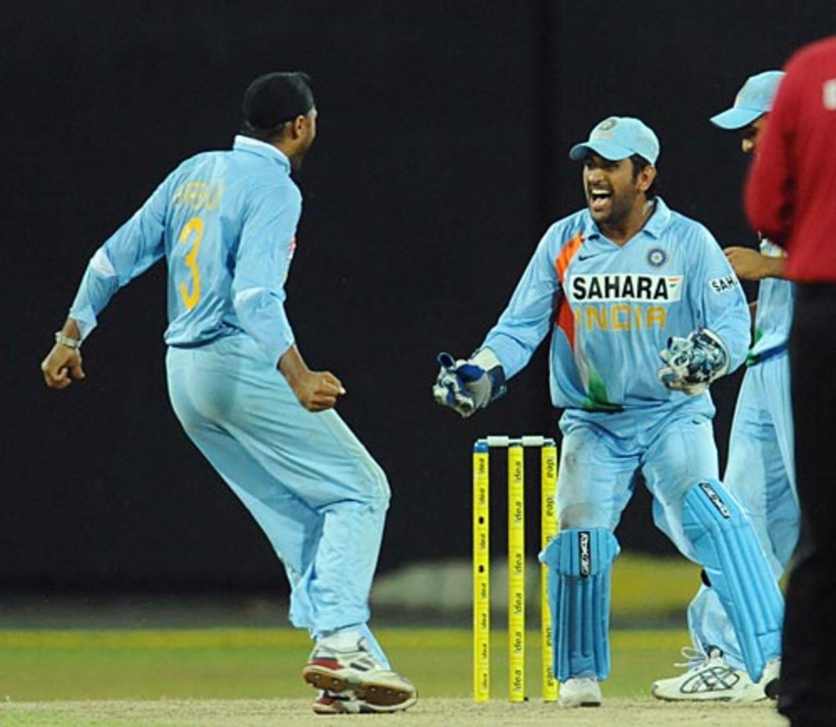 Mahendra Singh Dhoni Jumps For Joy Espncricinfo Com