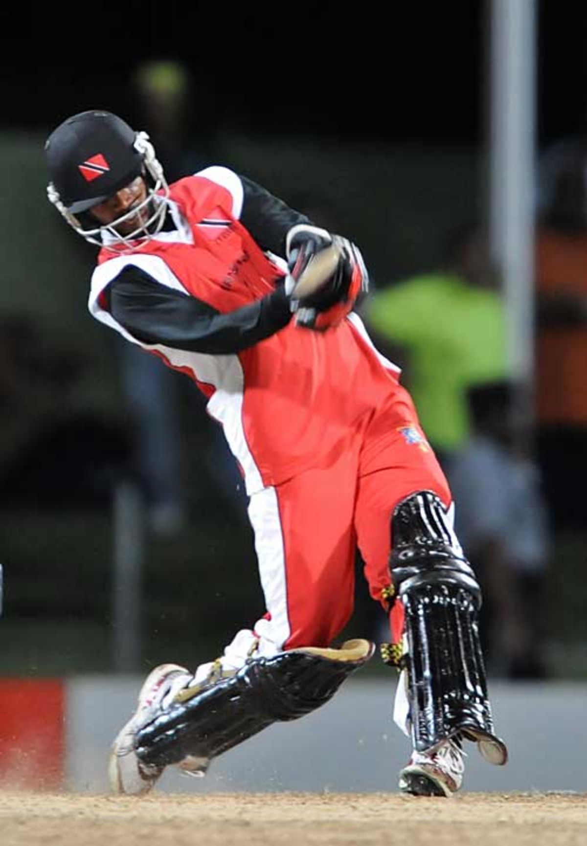 Denesh Ramdin swings hard as T&T chase down their target, Trinidad & Tobago v Middlesex, Antigua, October 27, 2008