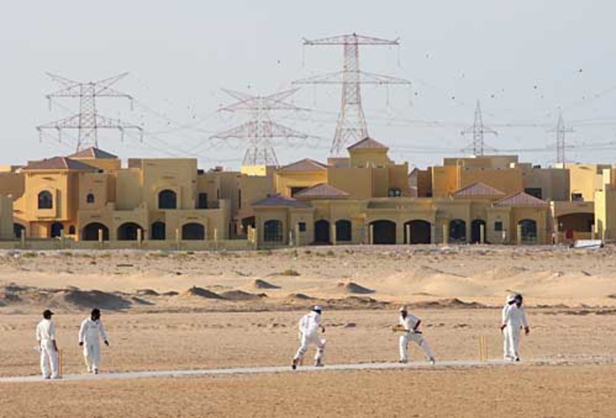 Locals play a match outside the Sheikh Zayed Stadium, Abu Dhabi, December 5, 2008