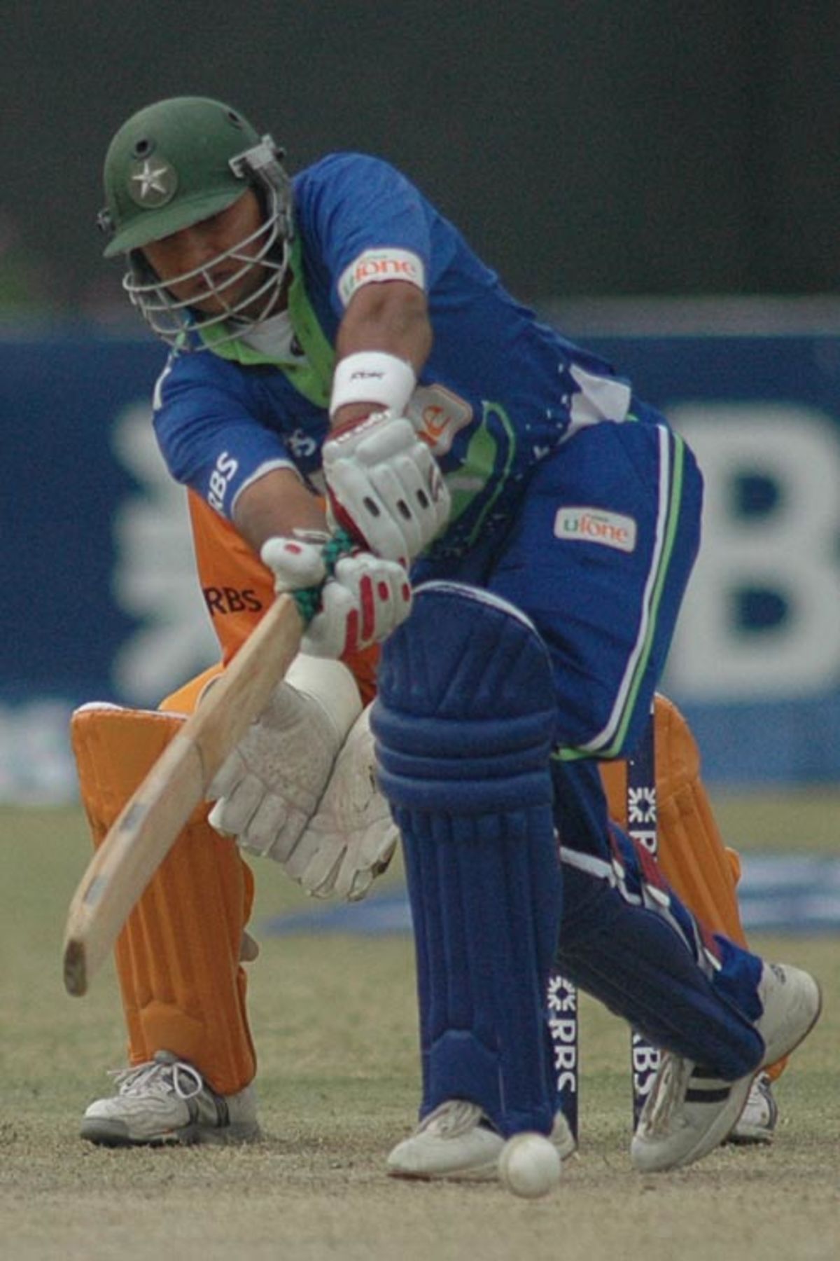 Faisal Iqbal works the ball on the on side