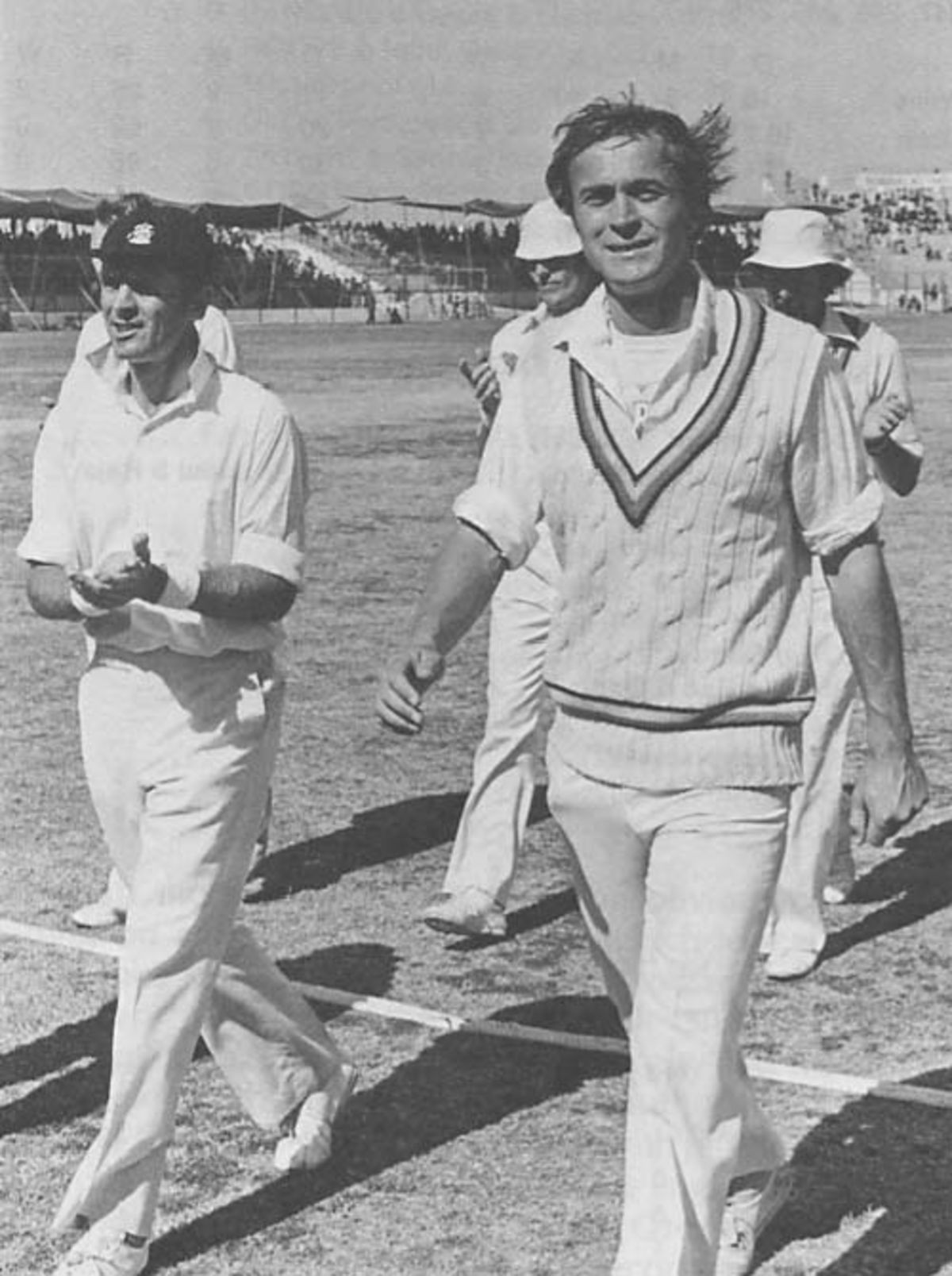 Phil Edmonds leads England off after taking 7 for 66 | ESPNcricinfo.com