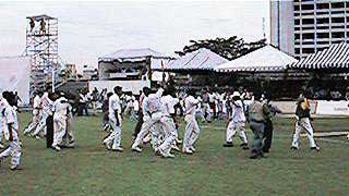 Bangladesh play Scotland in the ICC Trophy semi final 1997