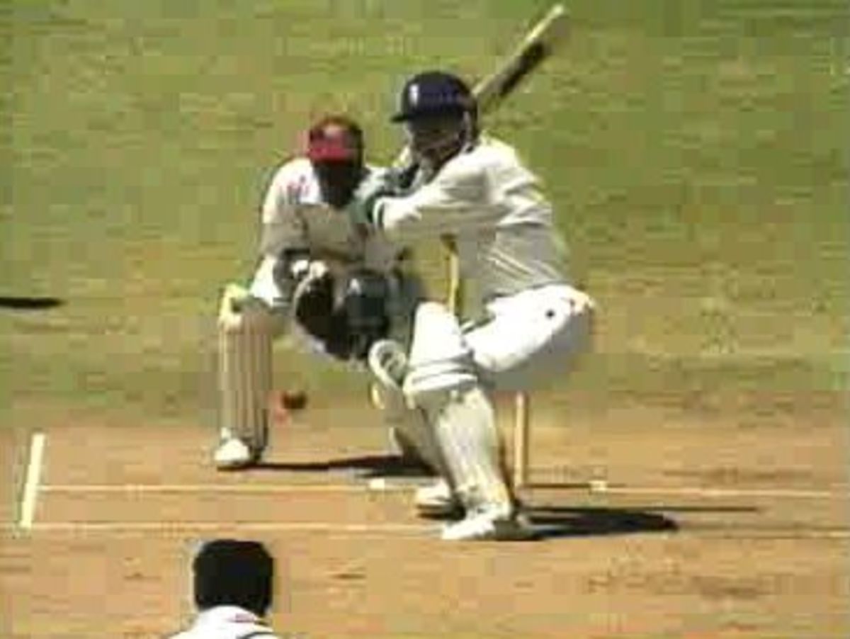 5th Test, West Indies v England, Barbados Day 2, session 2: Ramprakash cuts Hooper for 4