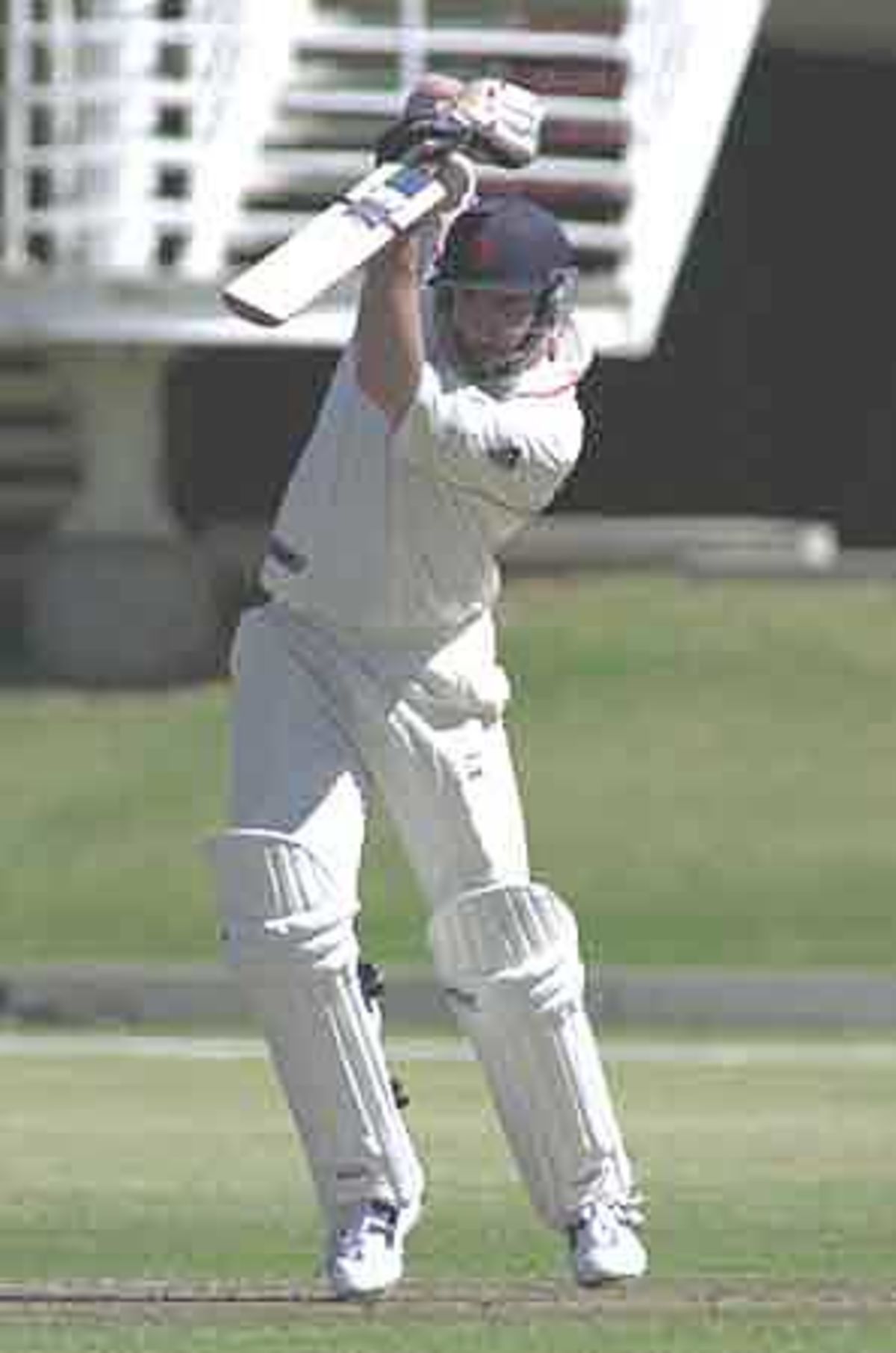 Graham Lloyd executes a cut stroke