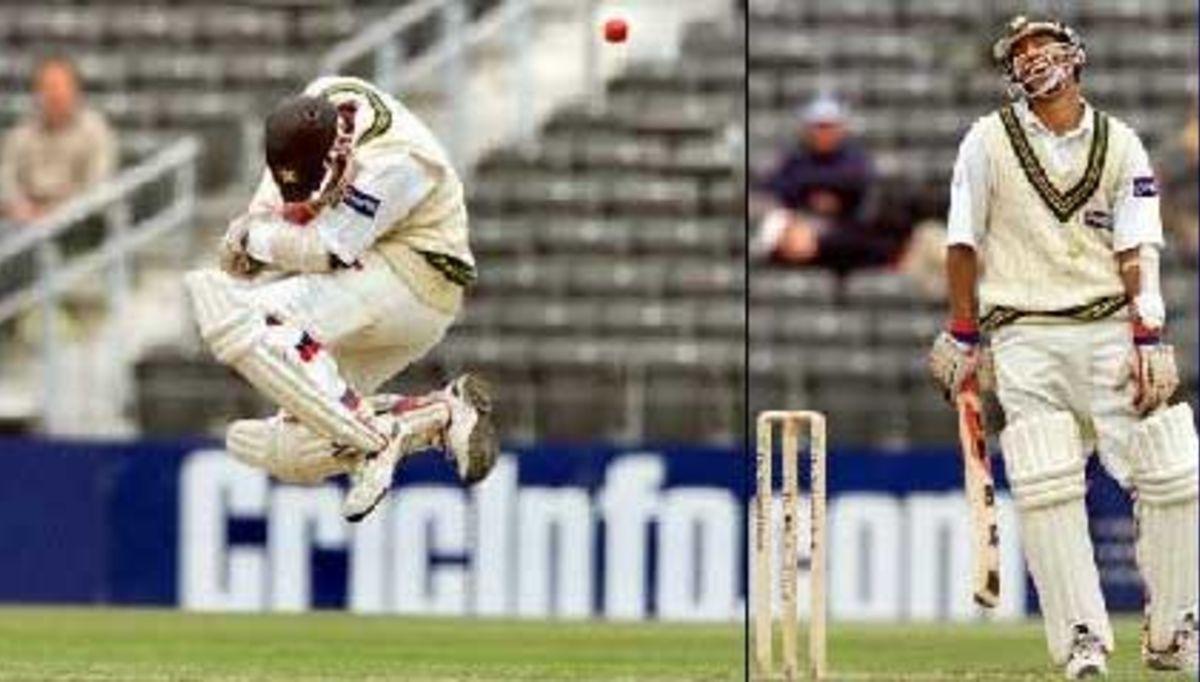 Yousuf Youhana enjoys a bouncer | ESPNcricinfo.com