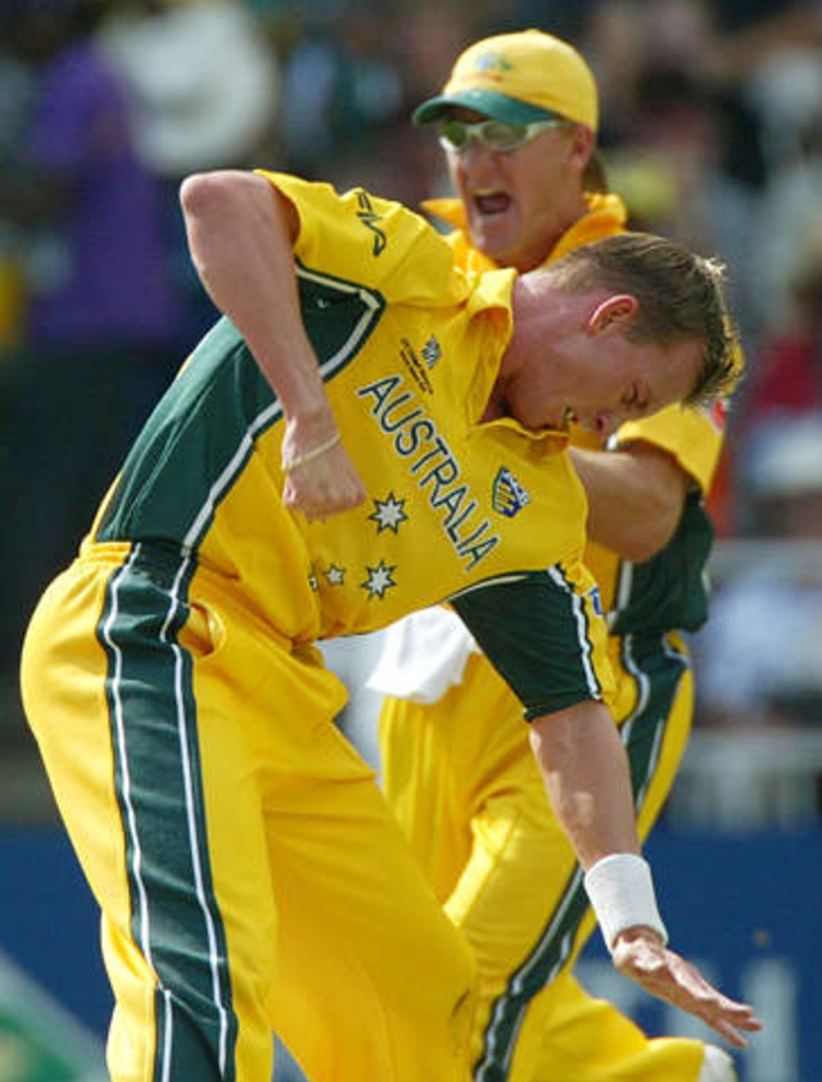 Brett Lee celebrates after taking the wicket of Ganguly | ESPNcricinfo.com