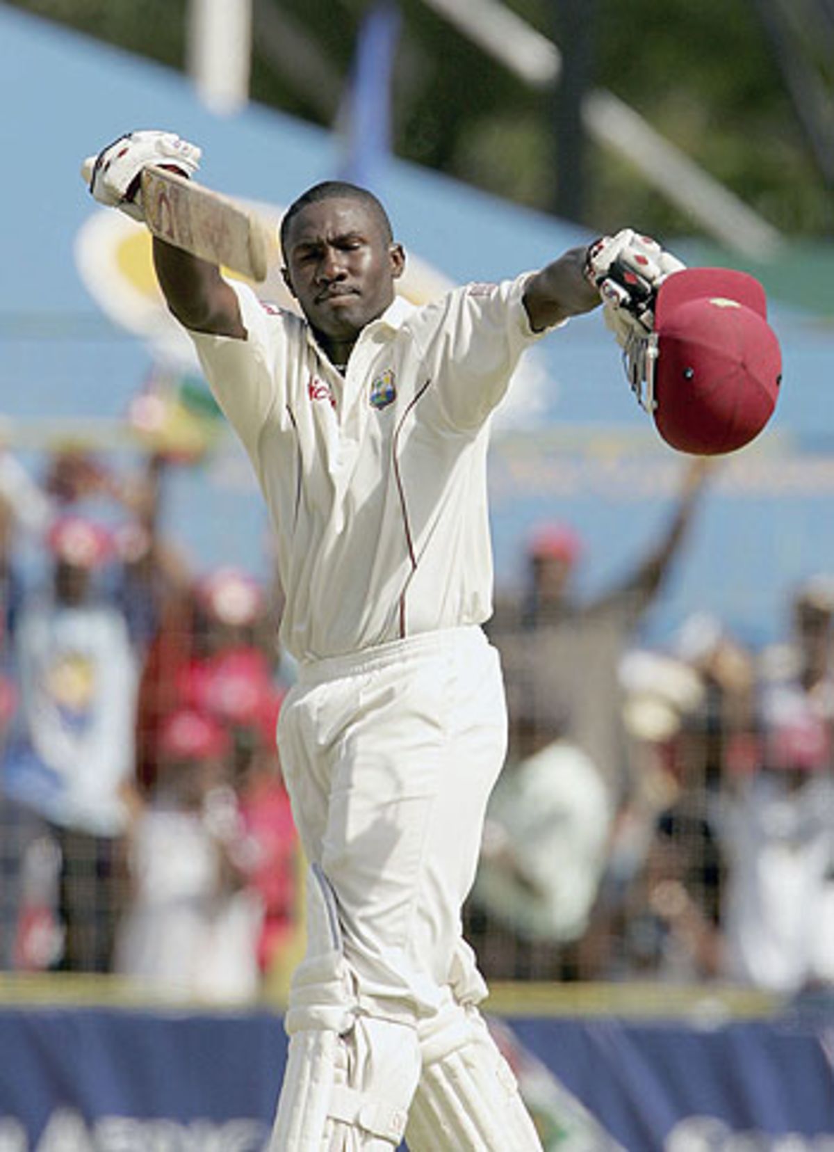 Wavell hinds celebrates his hundred espncricinfo