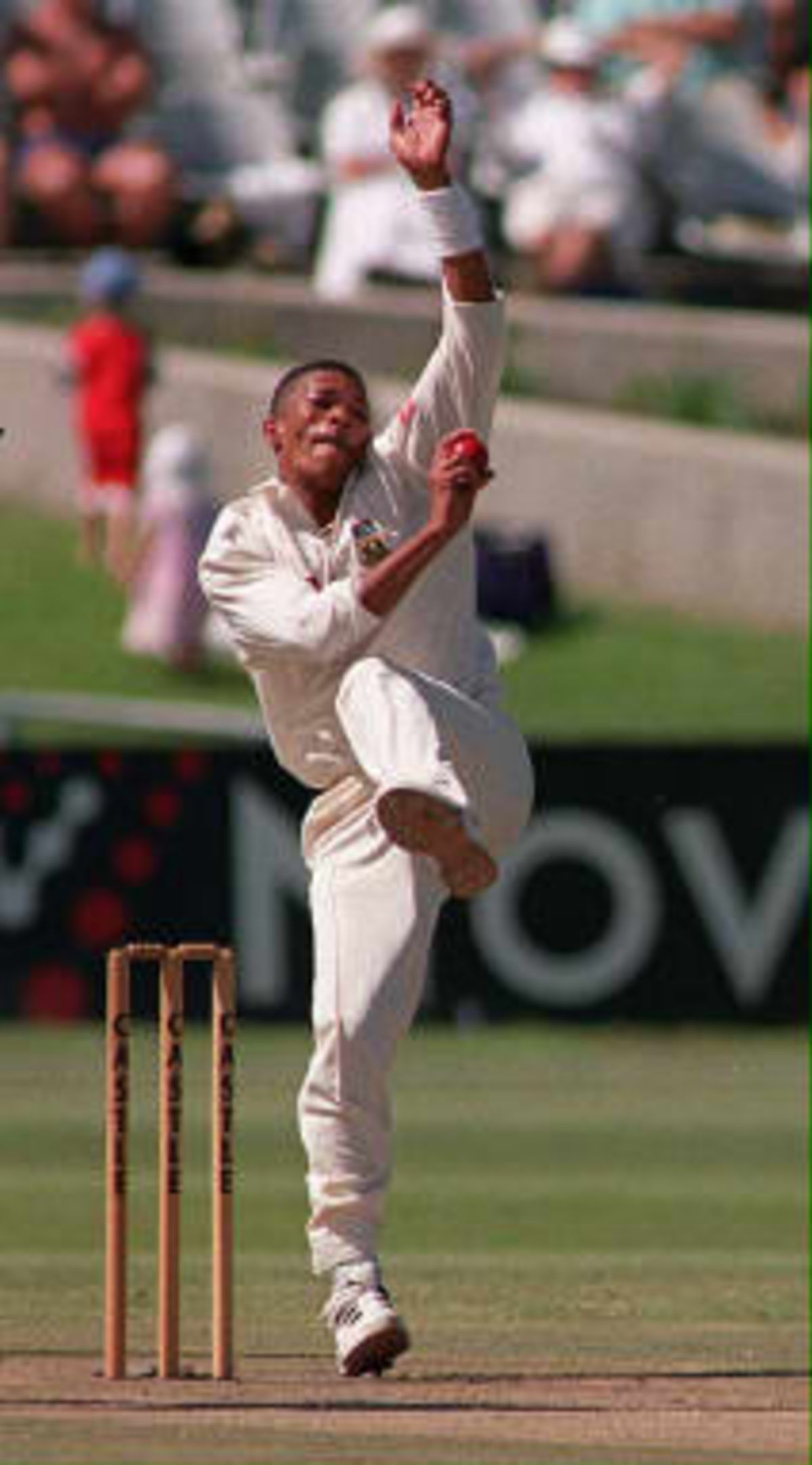 Makhaya Ntini bowling in Cape Town
